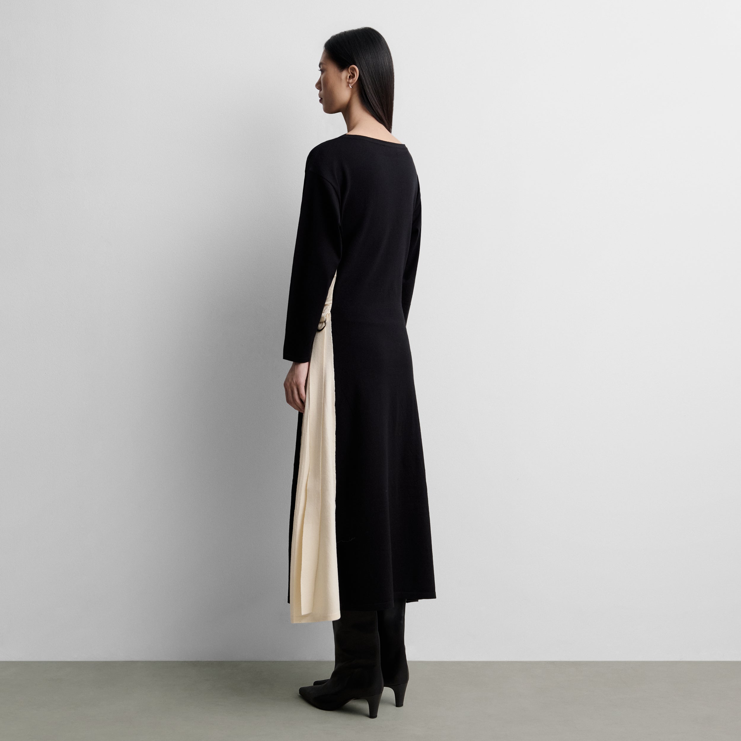 Robe en maille bicolore
