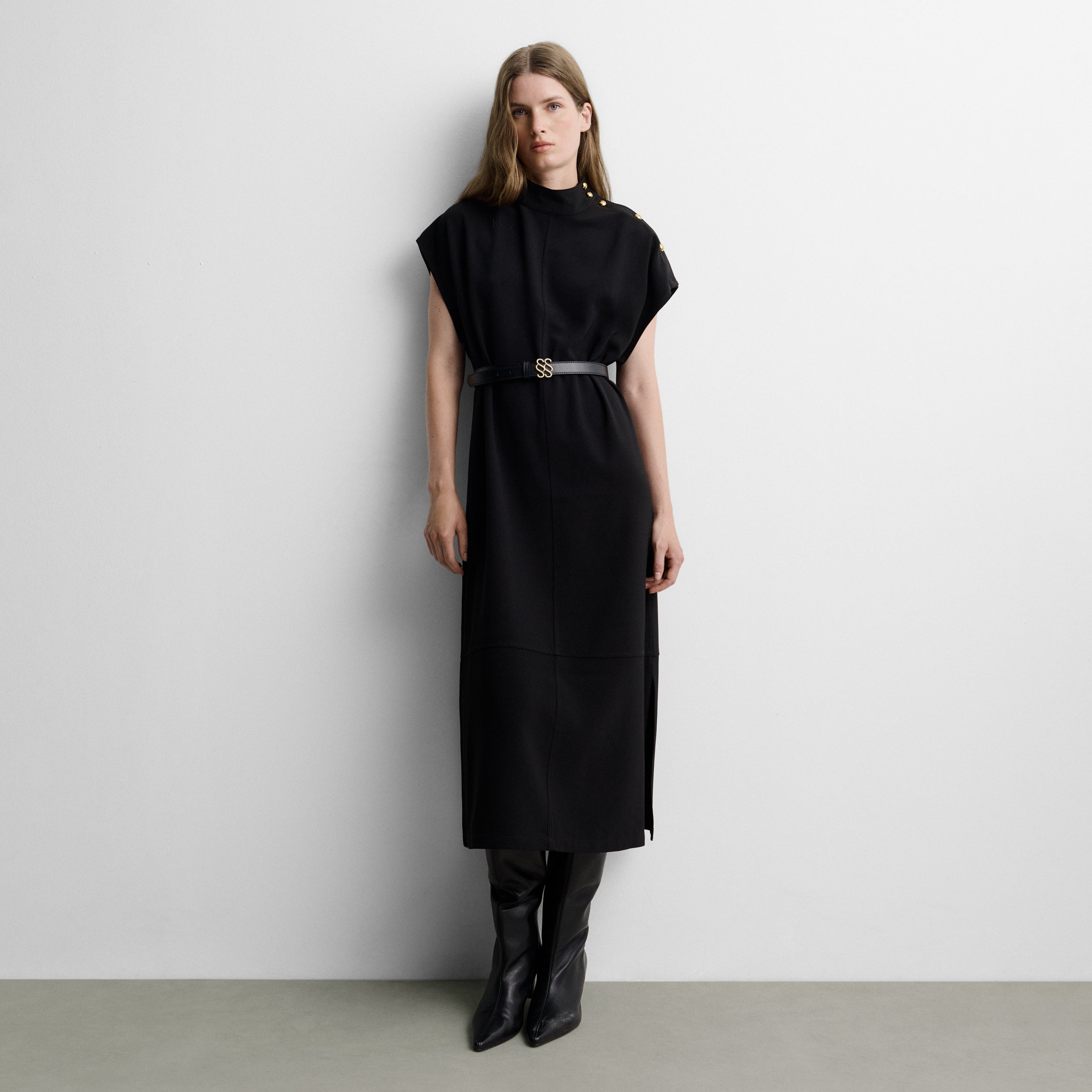 Vestido midi recto