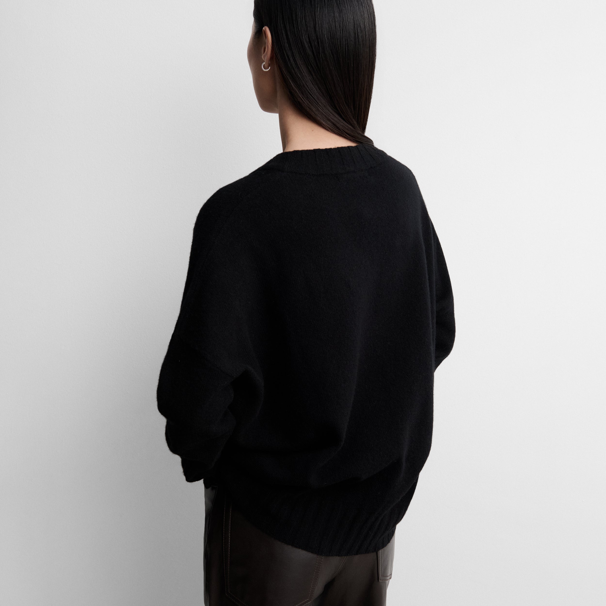 Loose V-neck sweater