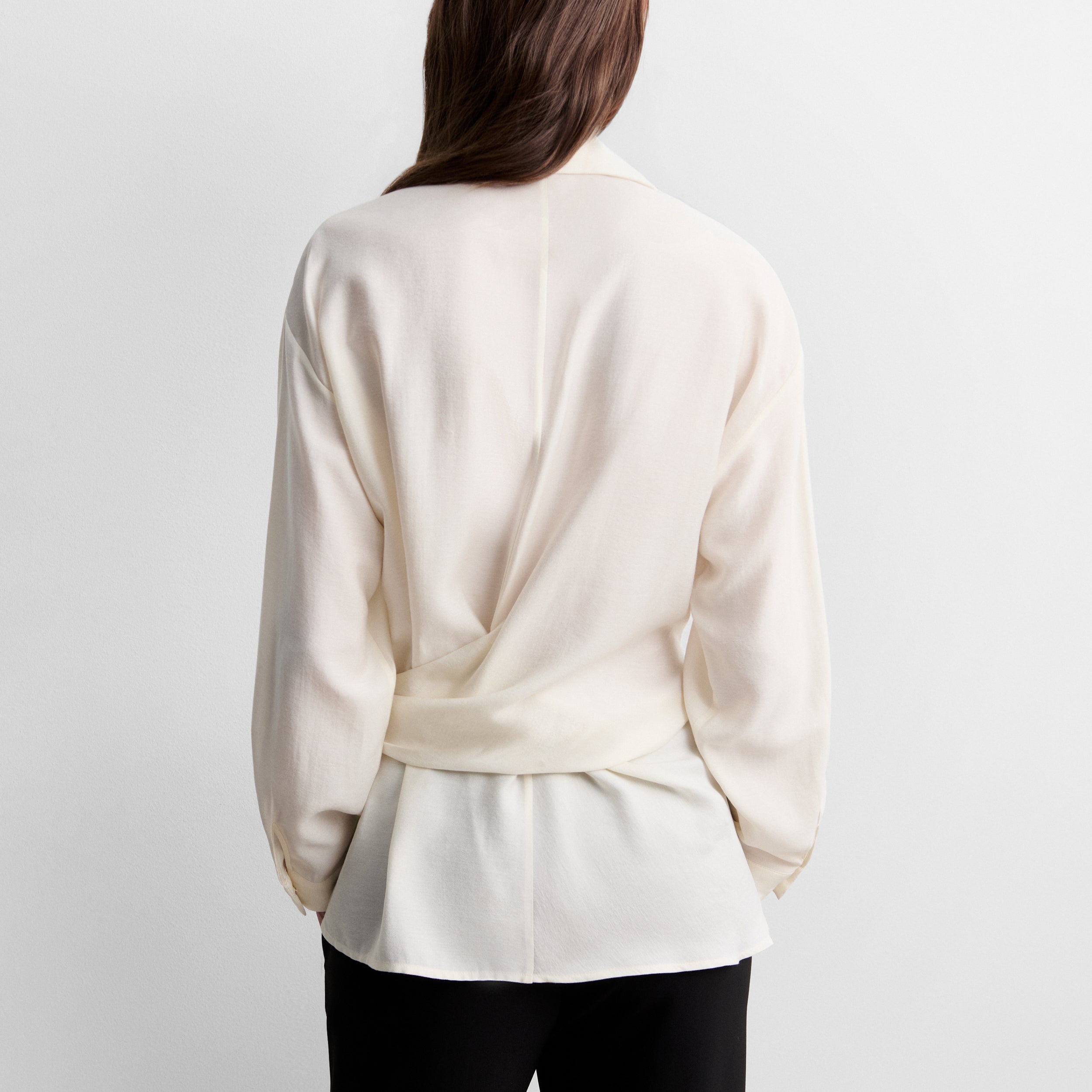Blouse fluide à nœud