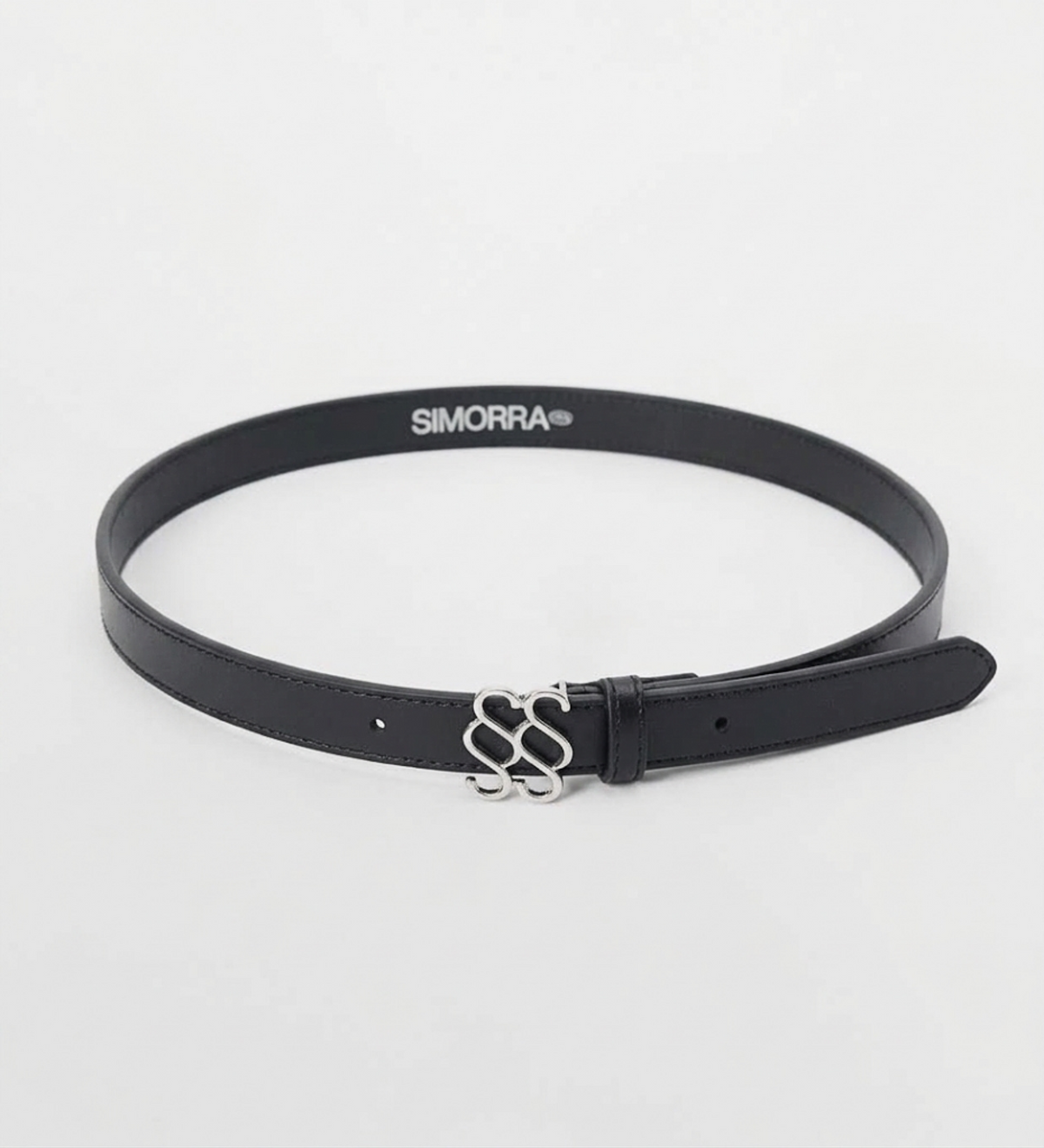 Metal logo belt