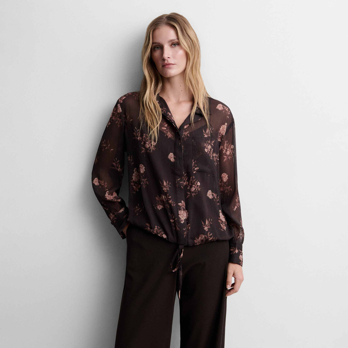 Blusa crop estampada