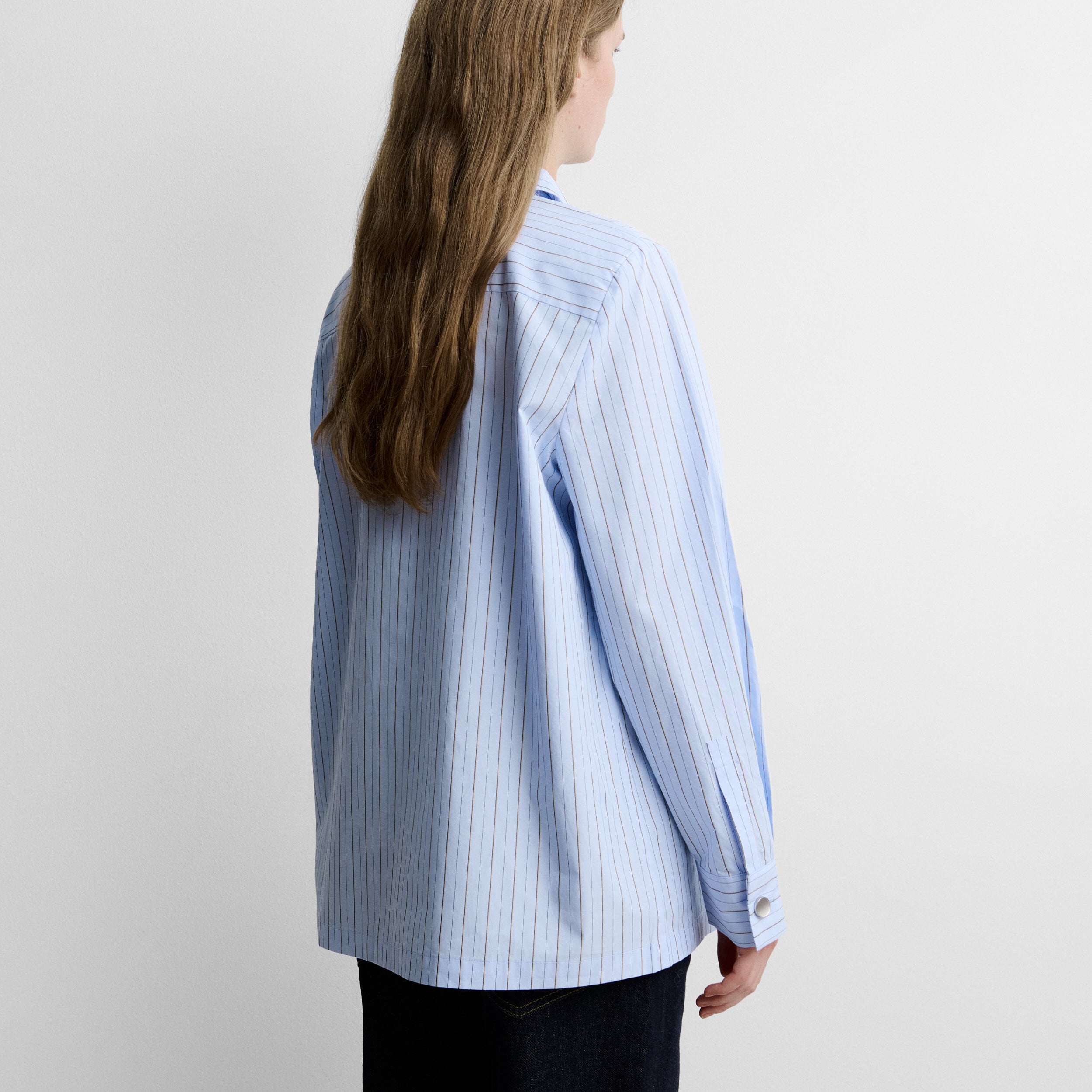 Camisa botón estampado rayas