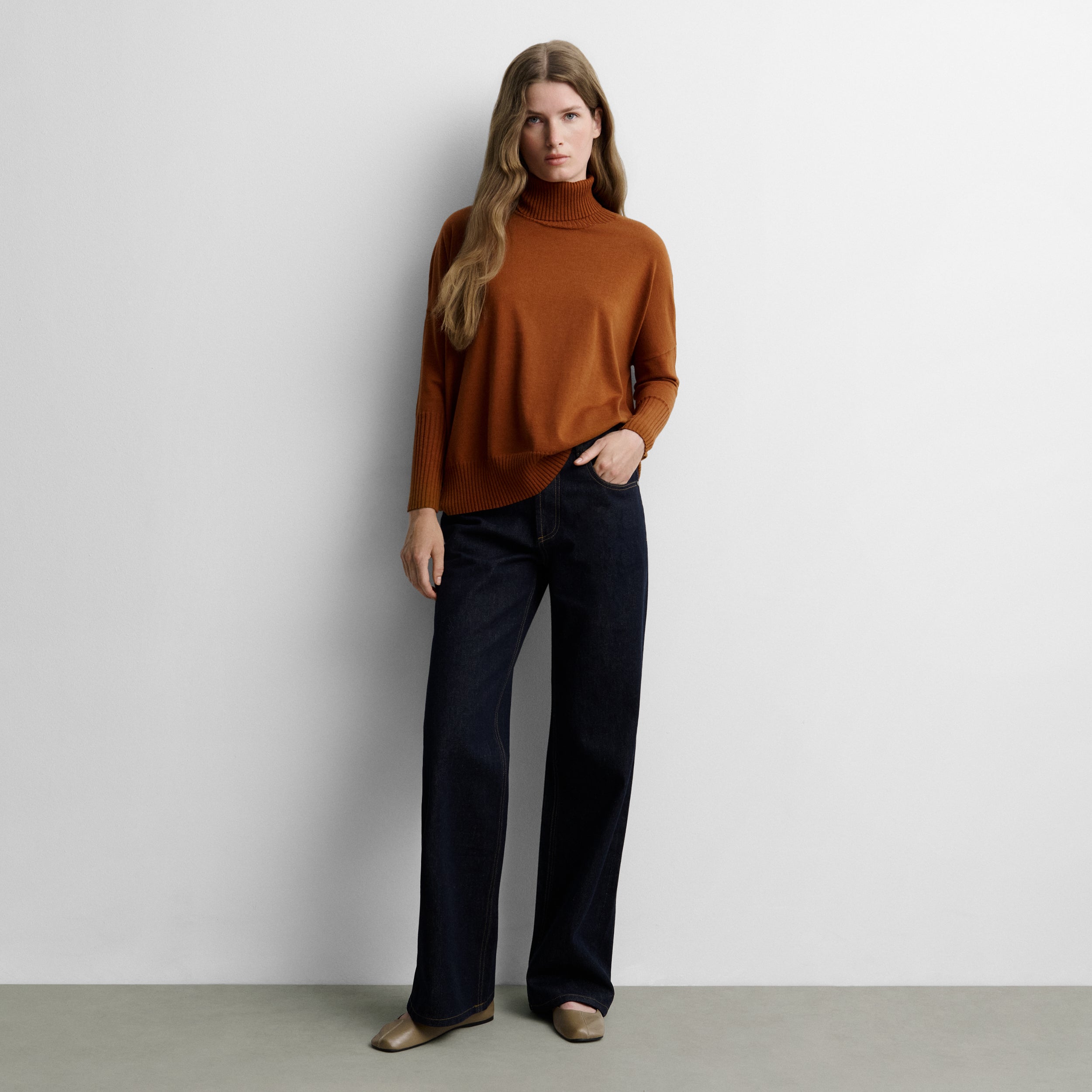 Oversized high-neck sweater