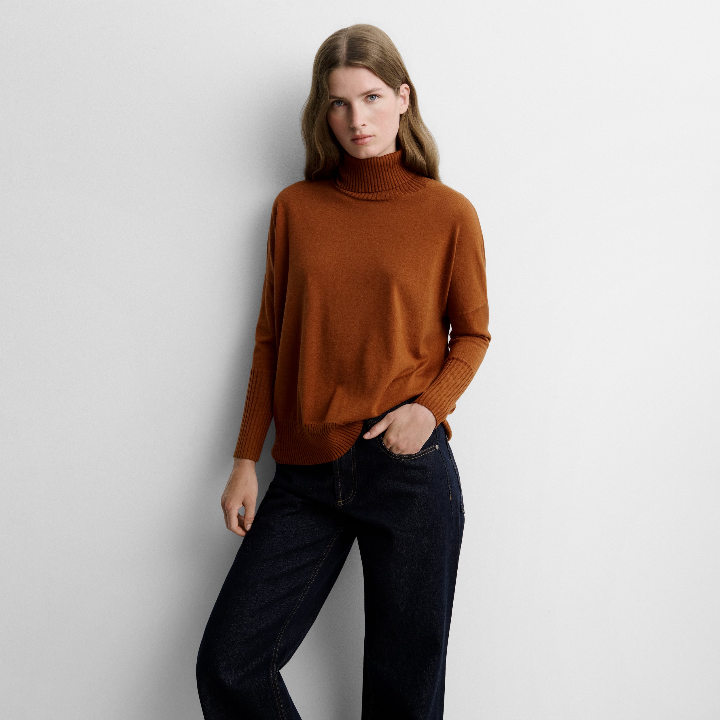 Oversized high-neck sweater