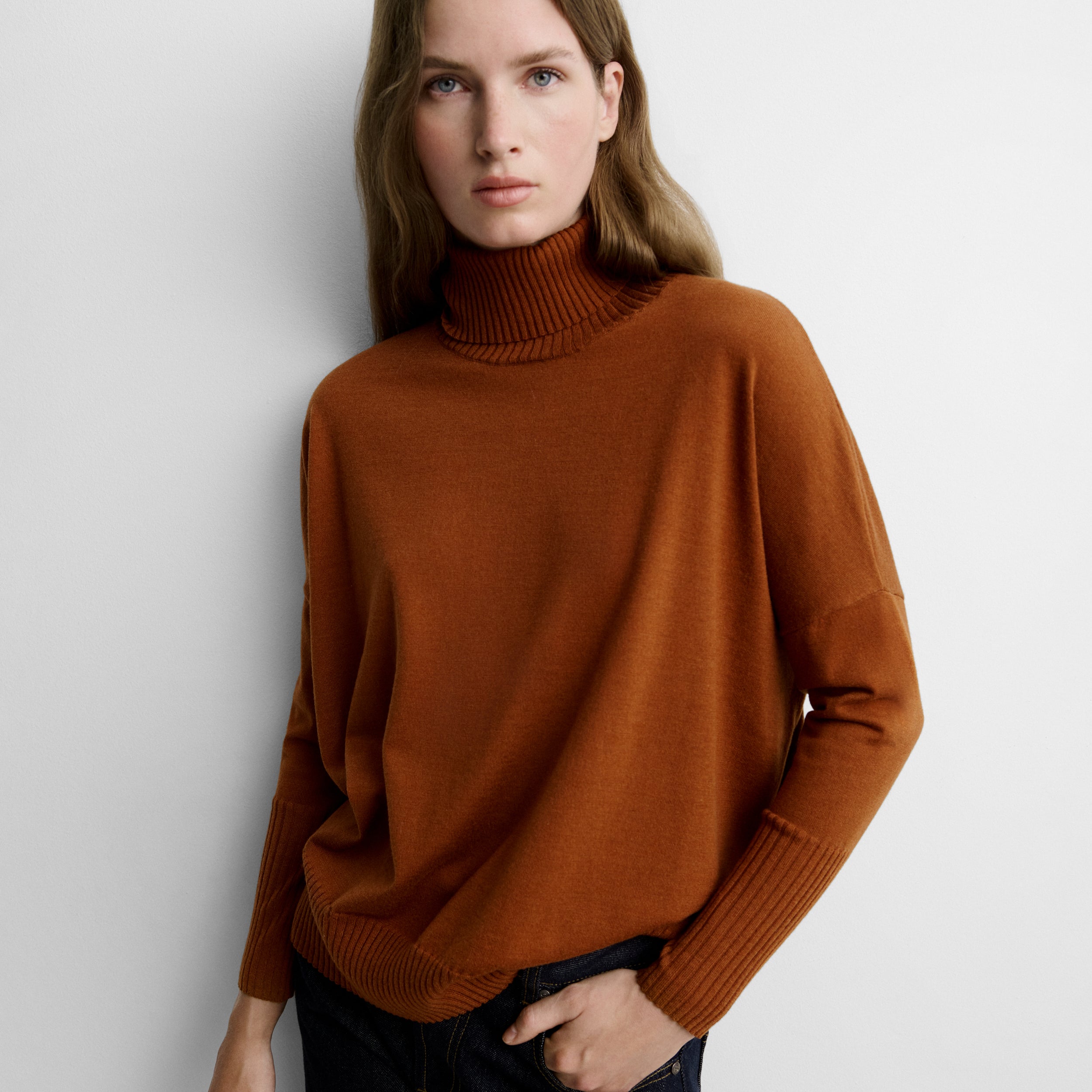 Oversized high-neck sweater