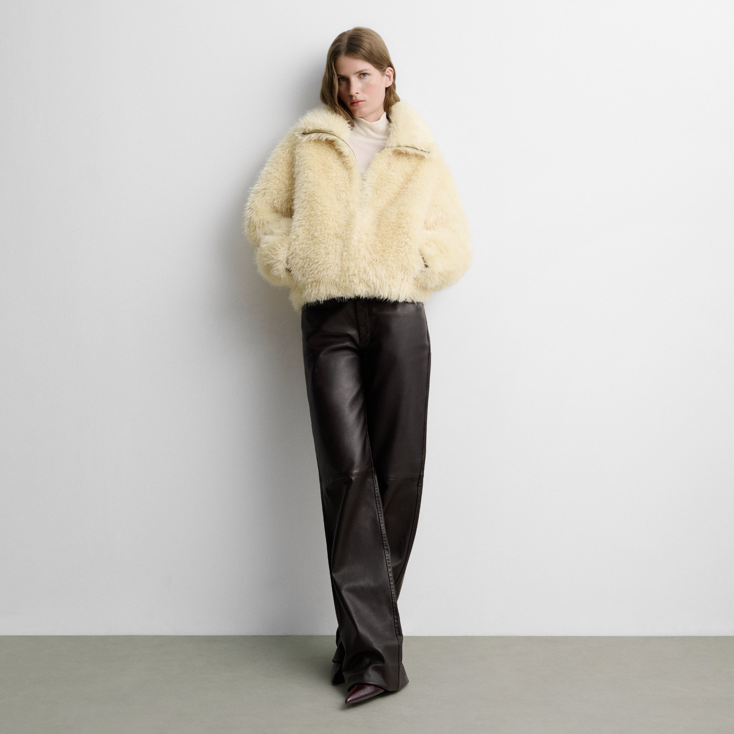 Short faux-fur jacket