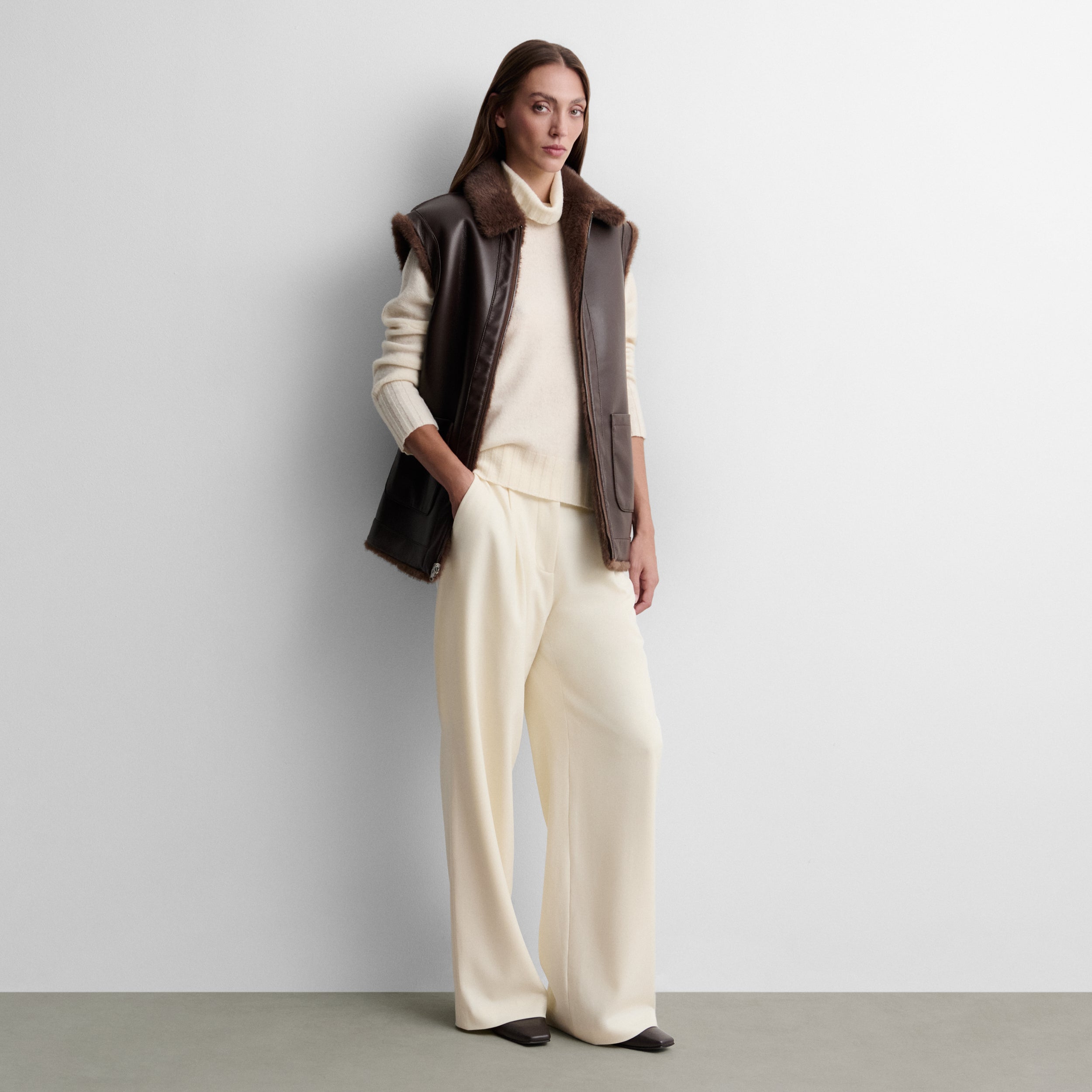 Chaleco ecopelo reversible