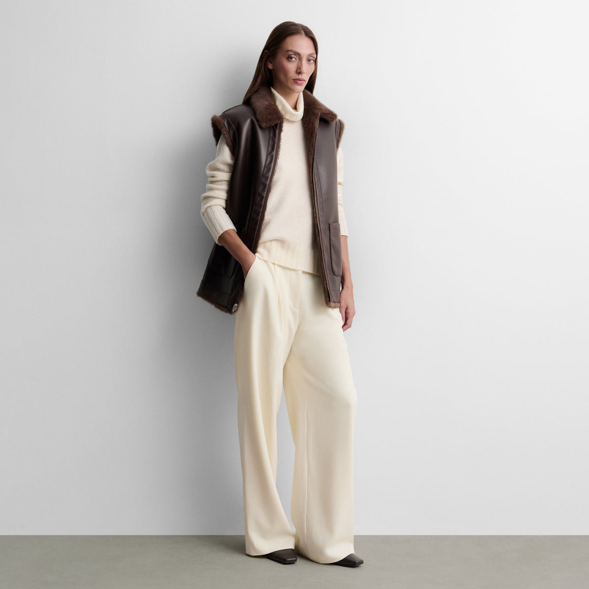 Chaleco ecopelo reversible