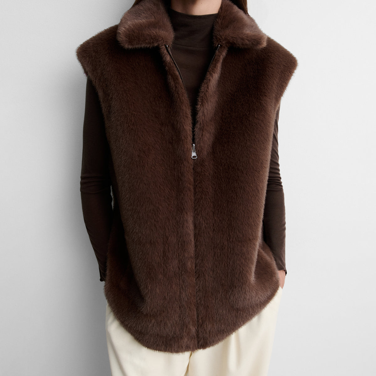 Chaleco ecopelo reversible