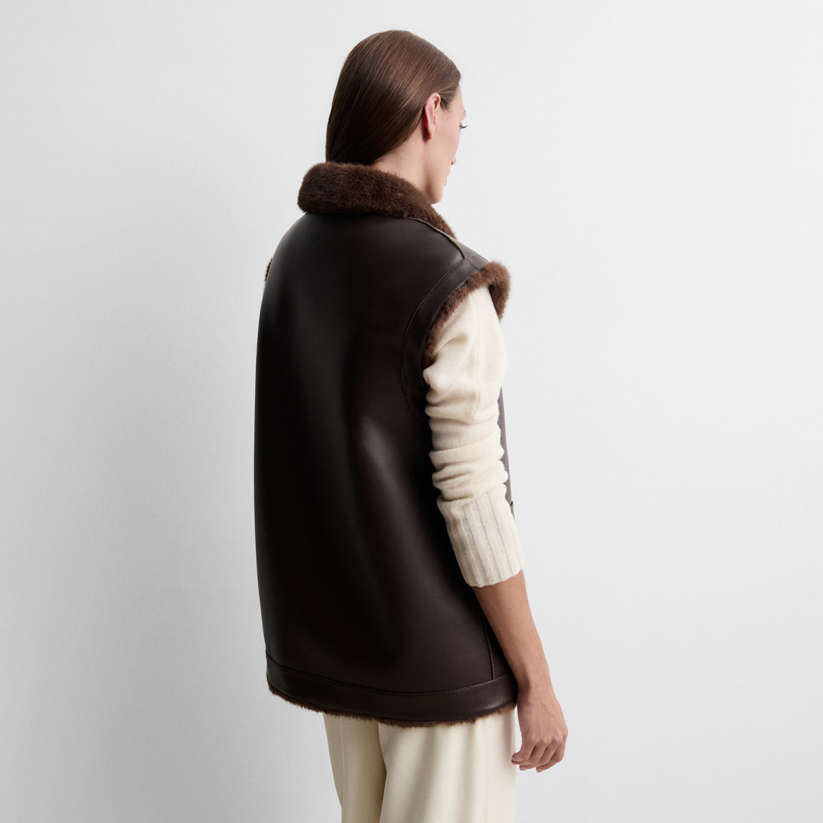 Chaleco ecopelo reversible