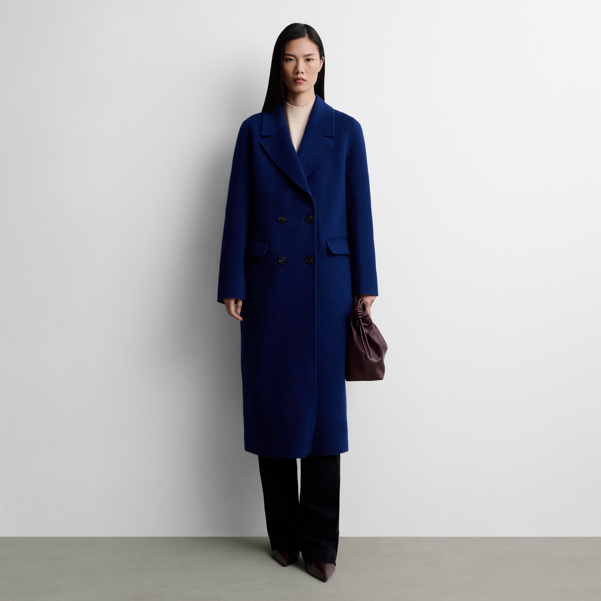 Double-faced wool coat