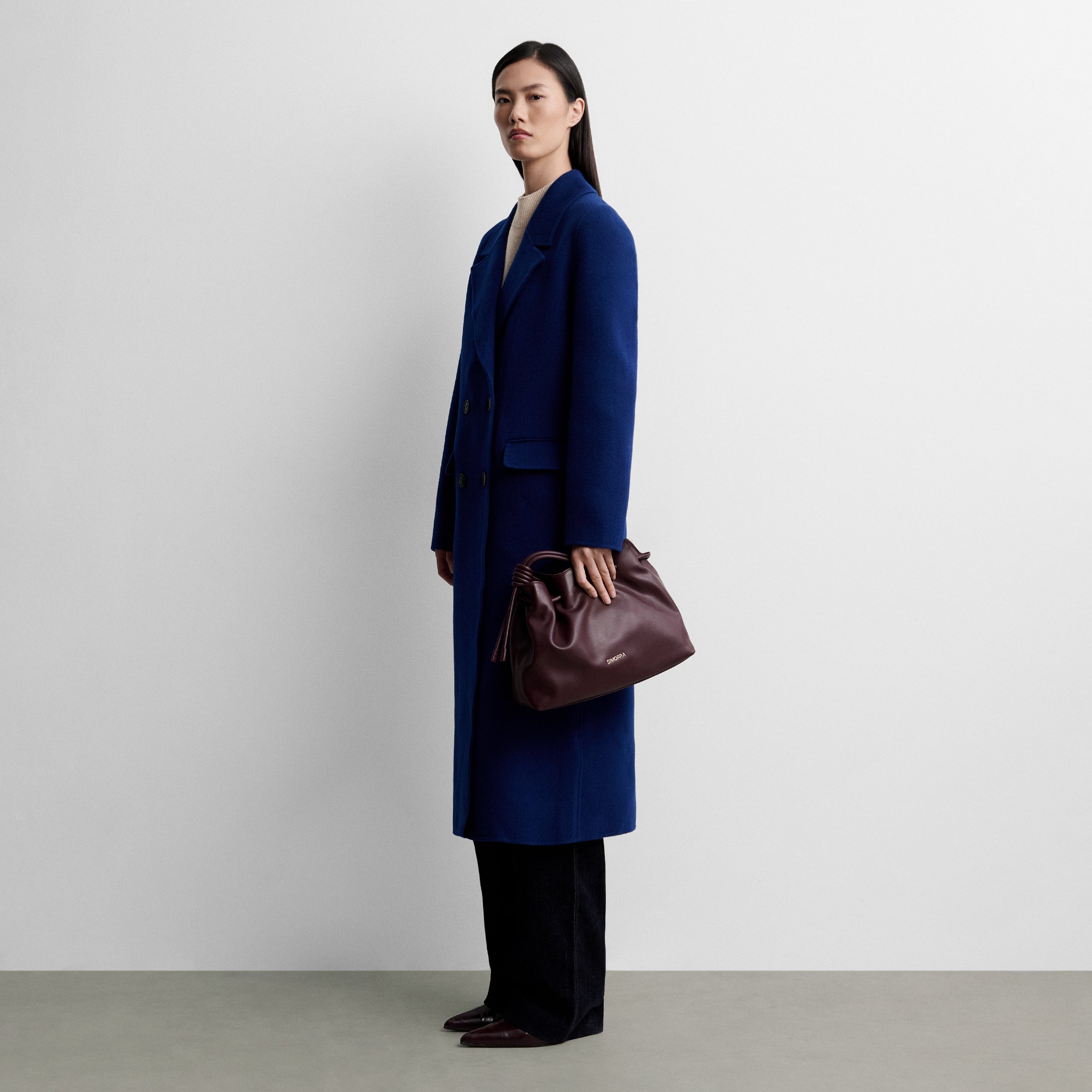 Double-faced wool coat