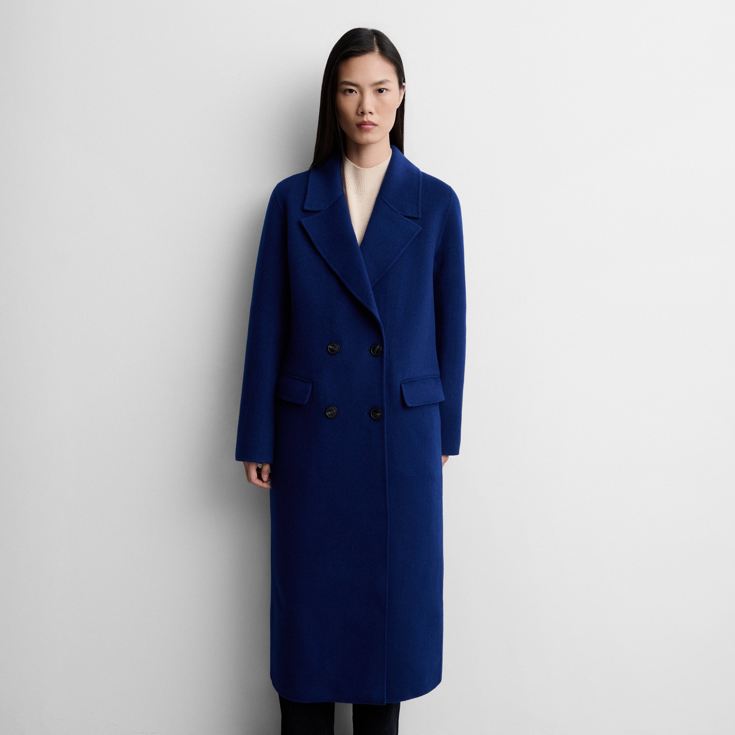 Double-faced wool coat