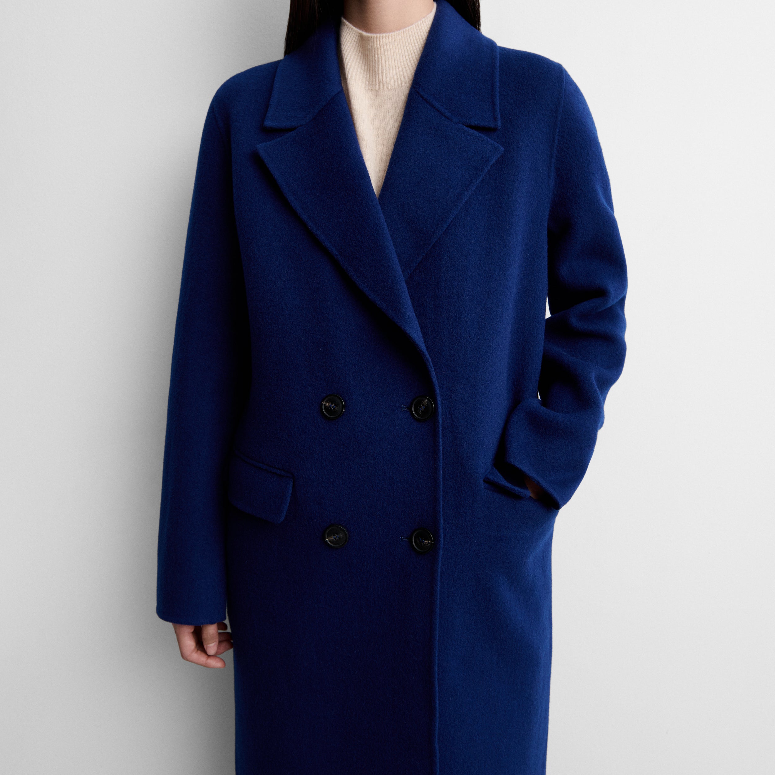 Double-faced wool coat