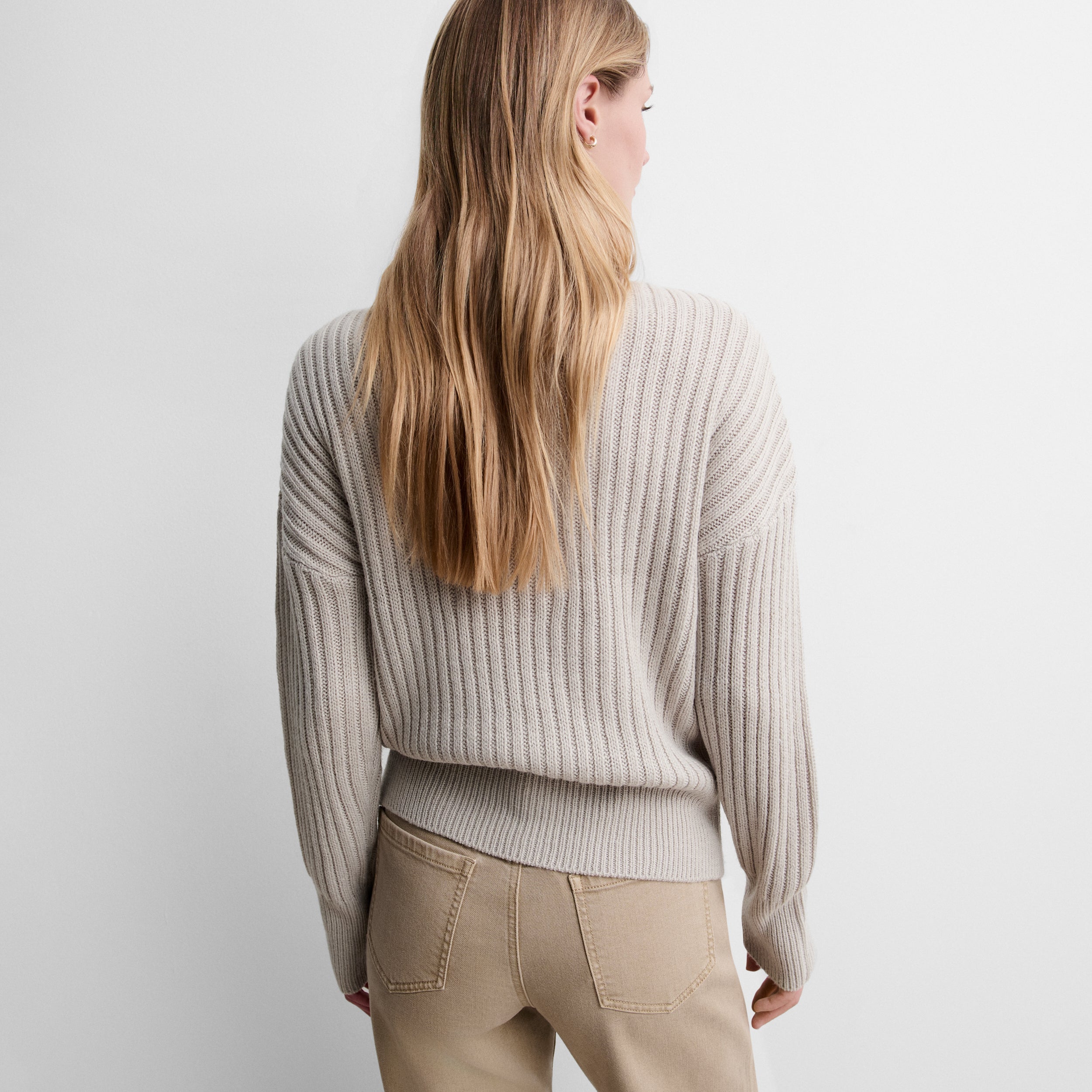 High-neck knit sweater