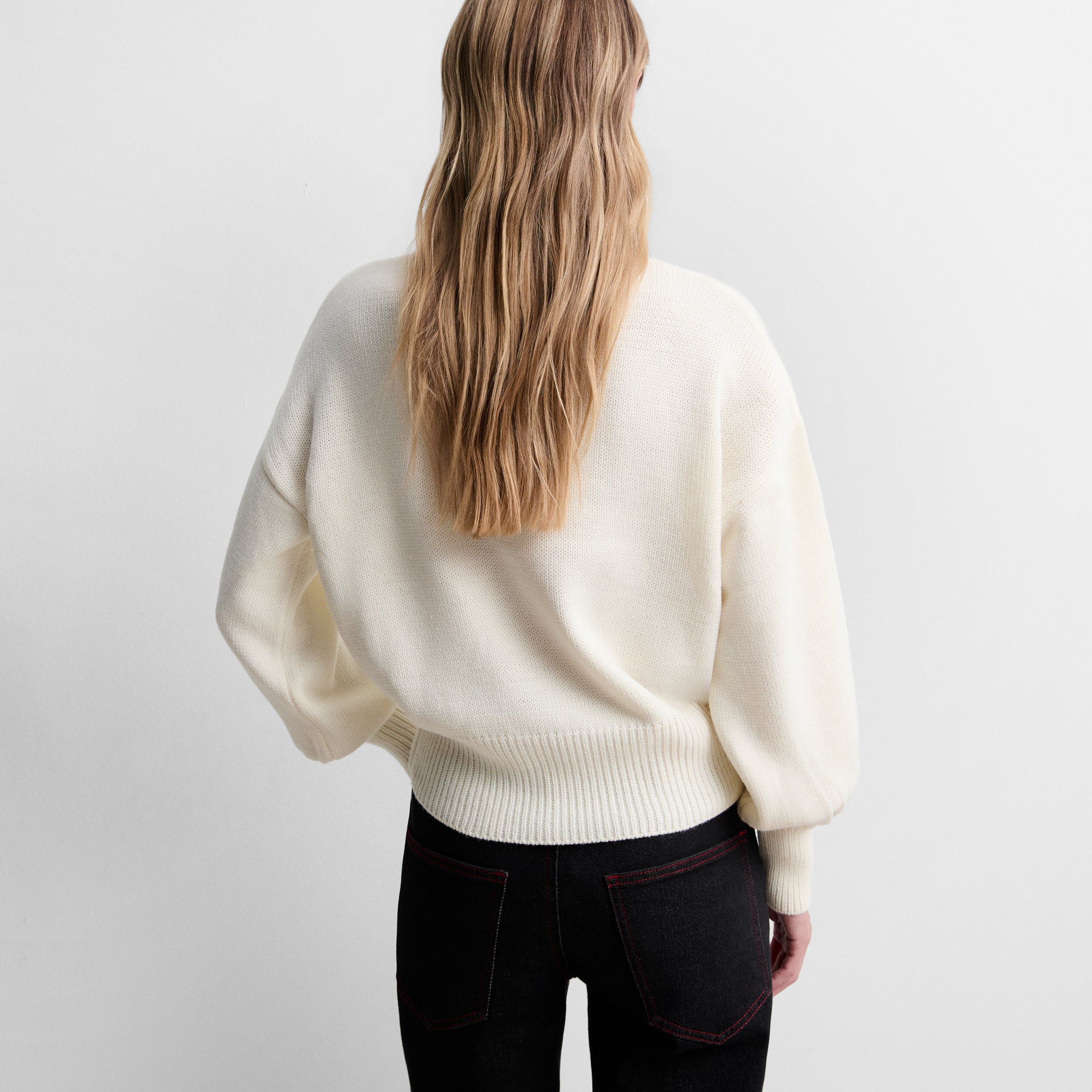 Knit sweater with logo