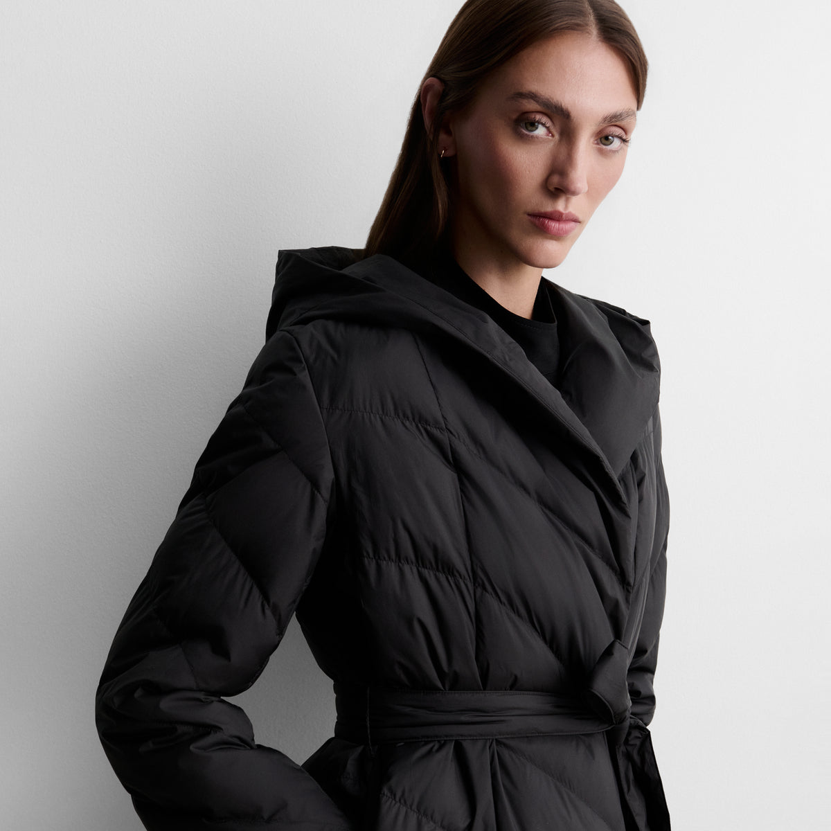 Parka larga capucha