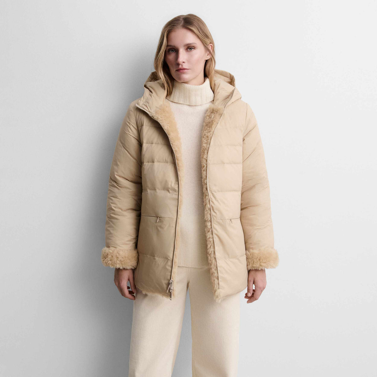 Parka ecopelo reversible