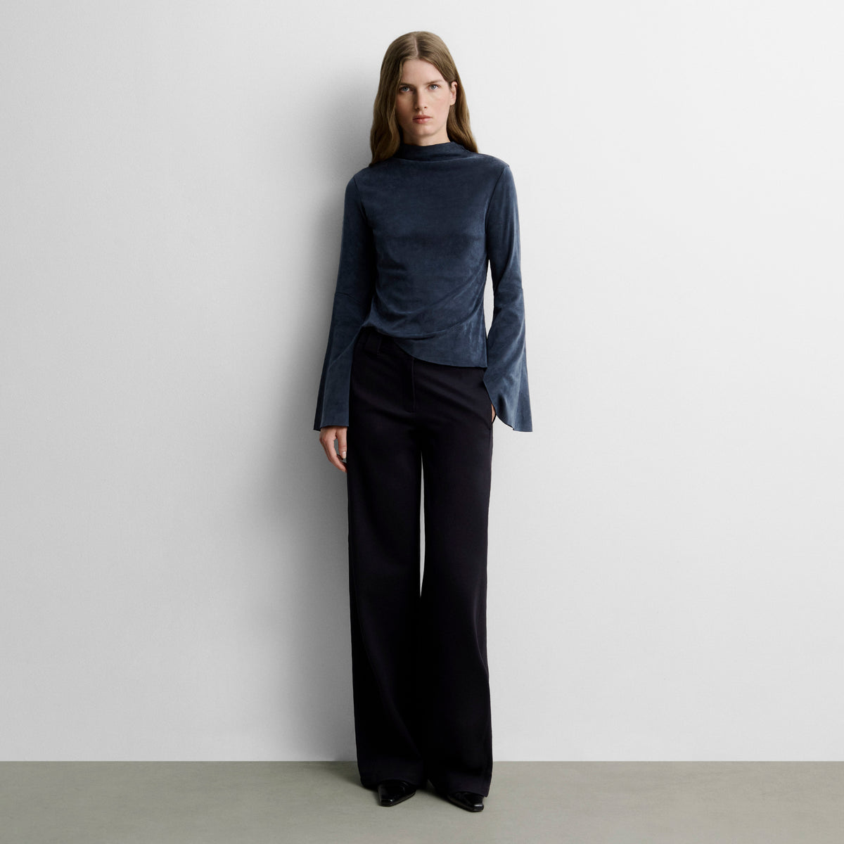 Top with flared sleeves