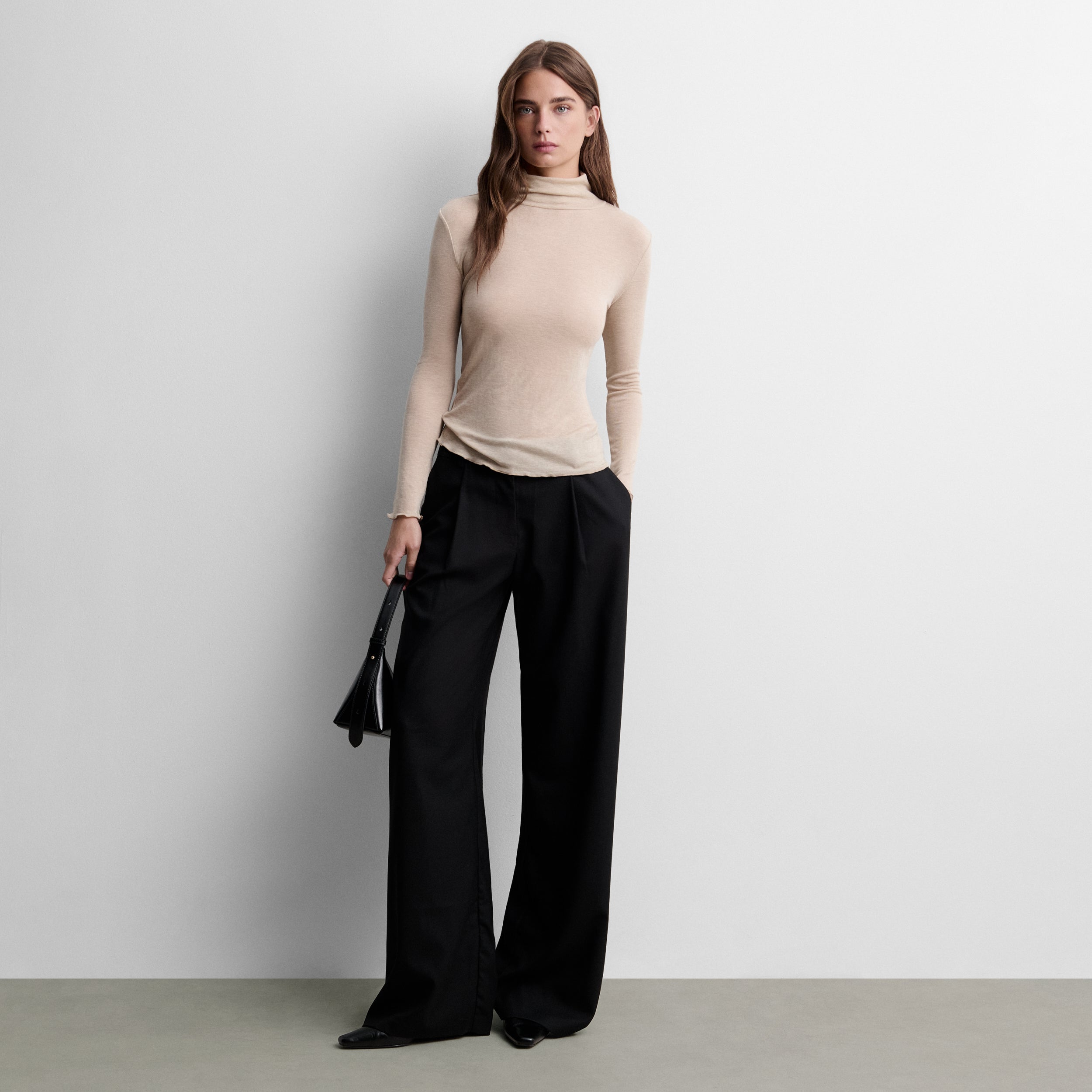 High-neck t-shirt