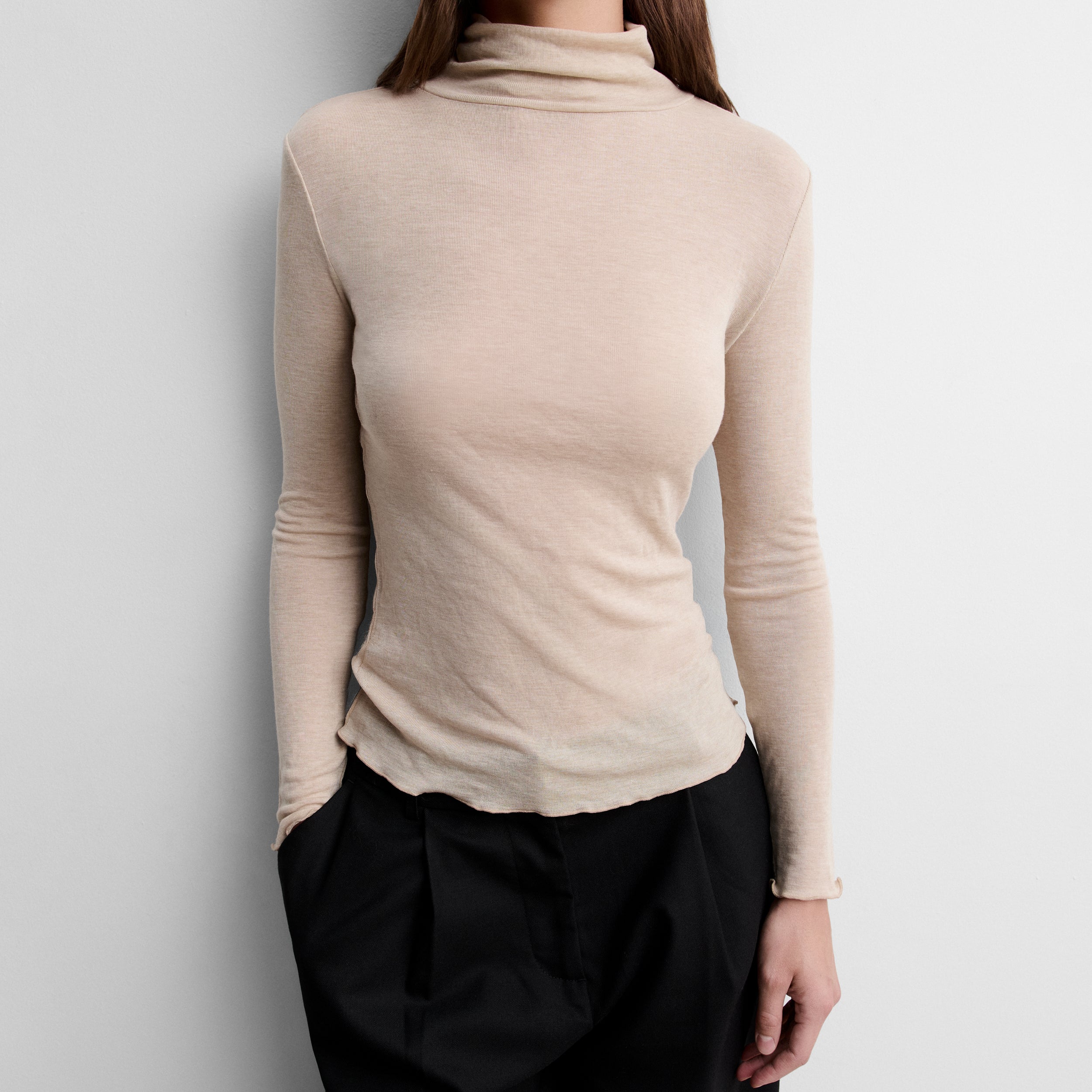 High-neck t-shirt
