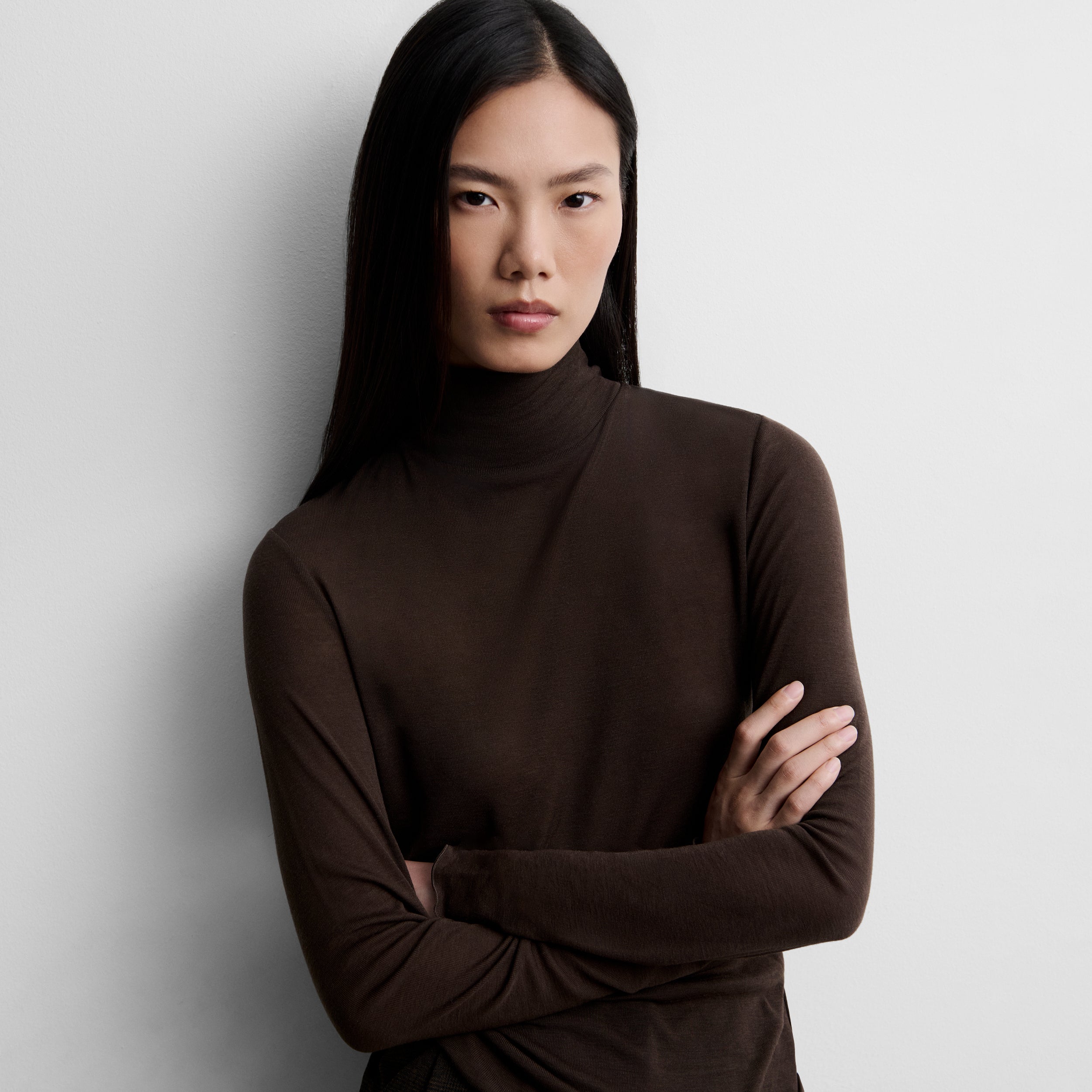 High-neck t-shirt
