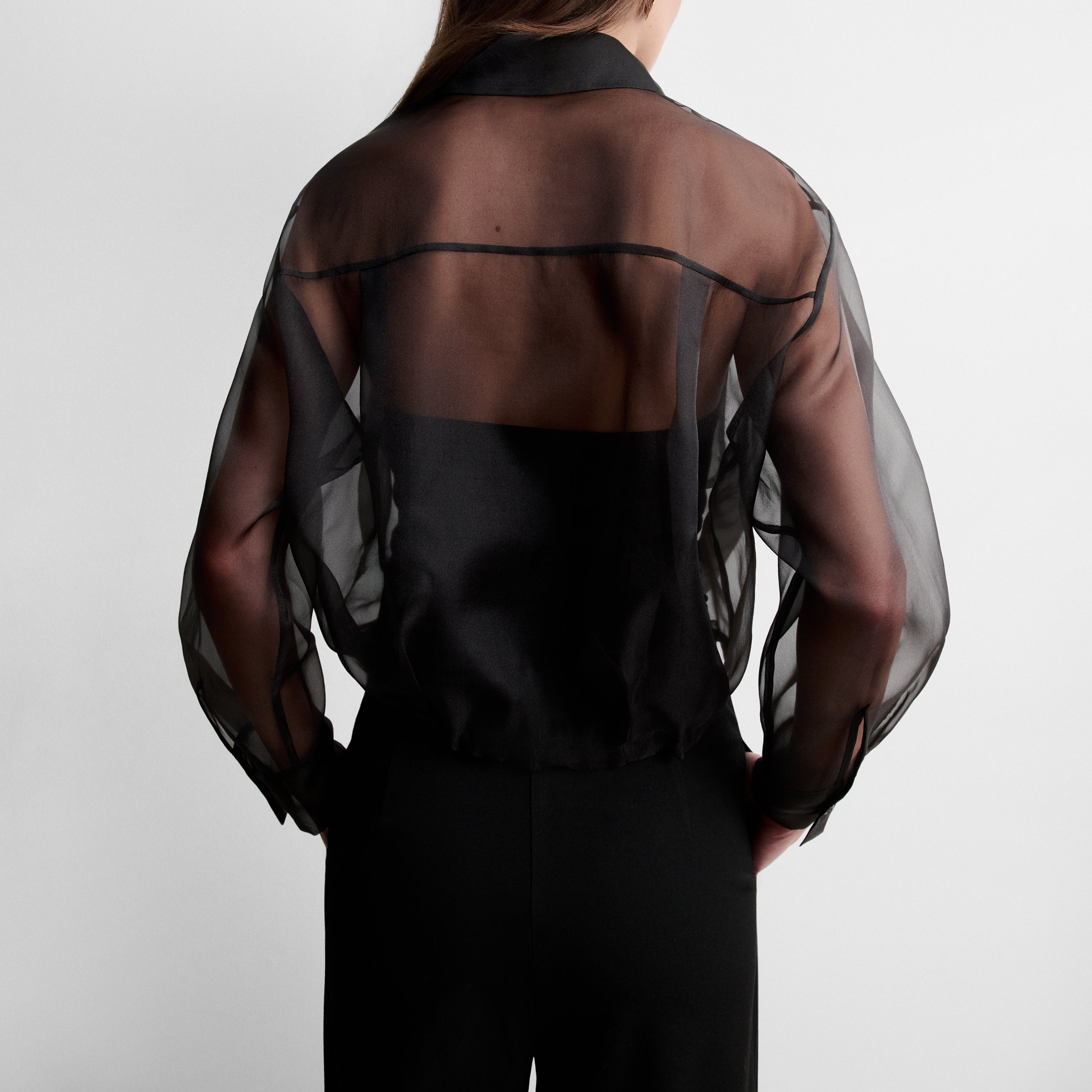 Organza crop blouse