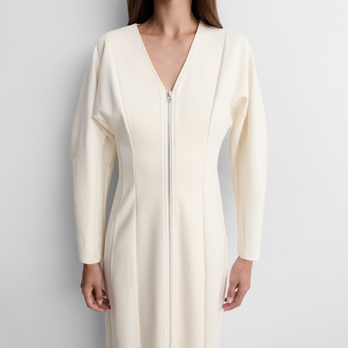 Vestido midi cremallera