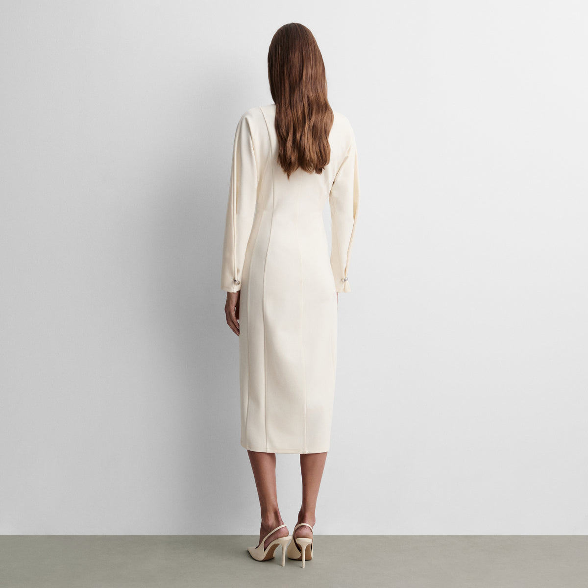 Vestido midi cremallera