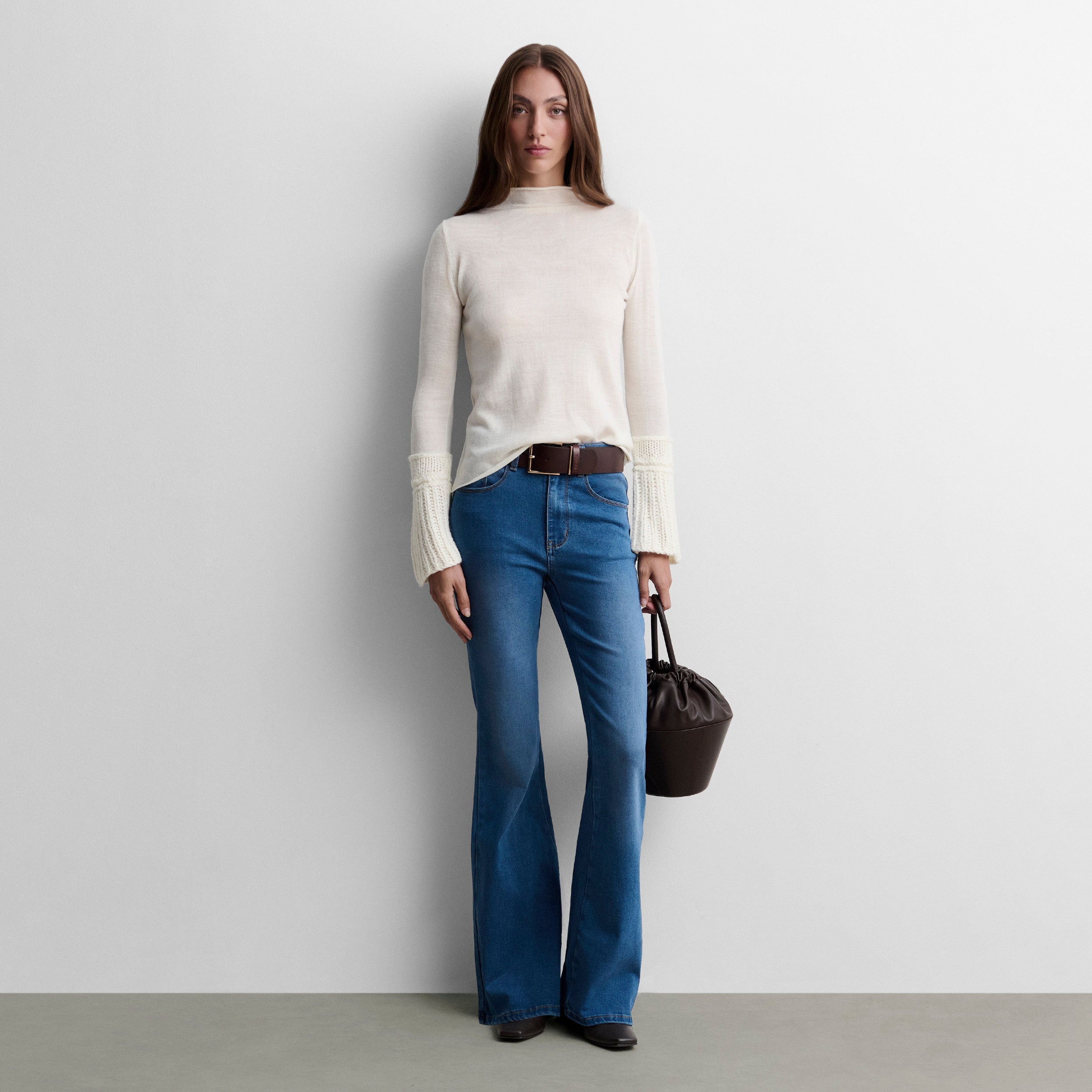 Pantalon en jean évasé