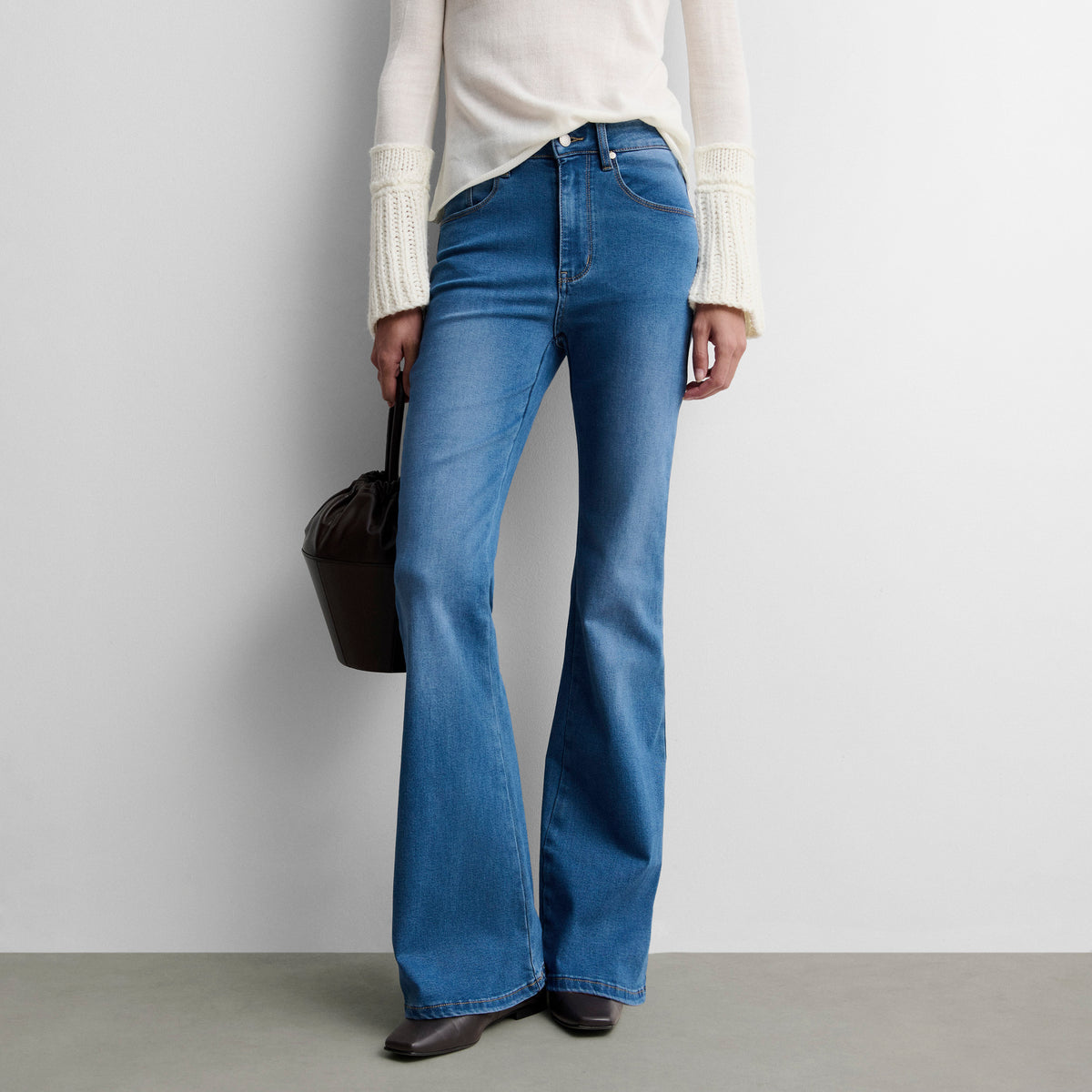 Pantalon en jean évasé