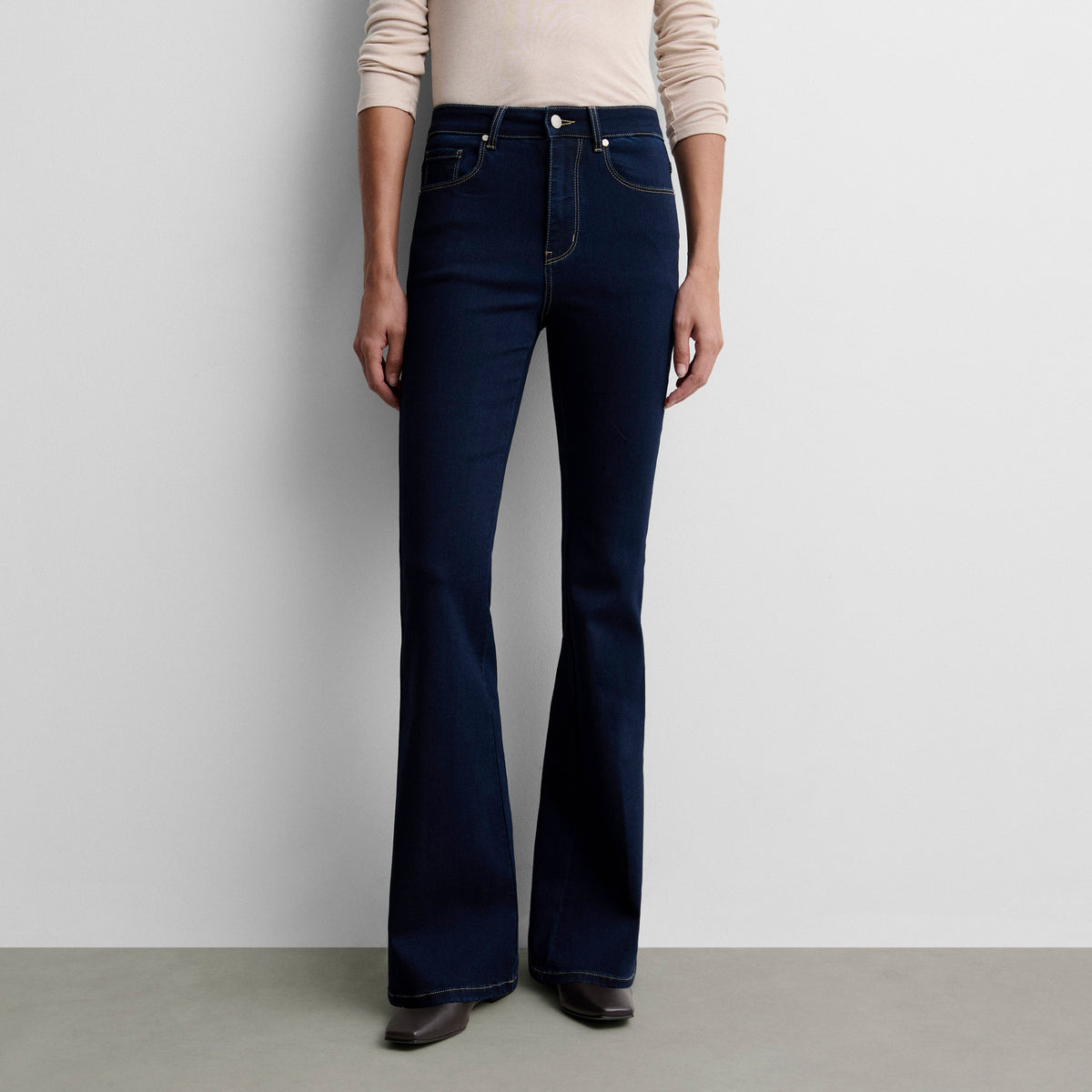 Pantalon en jean évasé