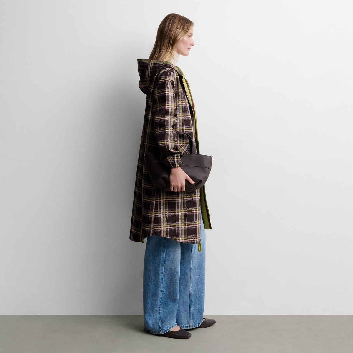 Parka cuadros reversible