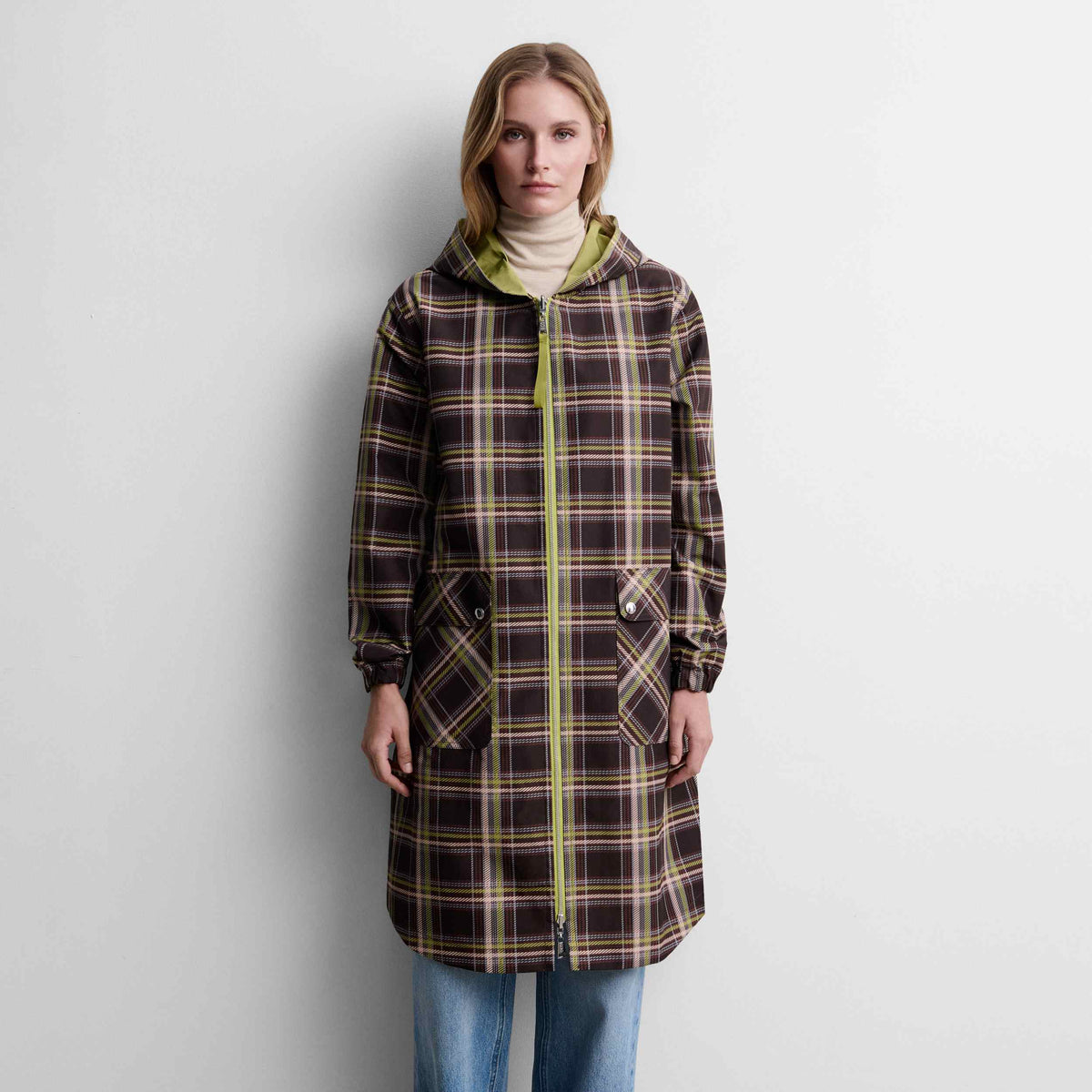 Parka cuadros reversible