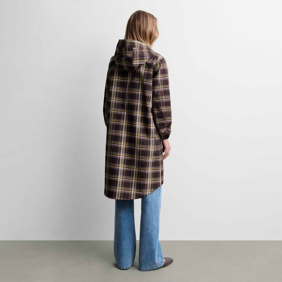 Parka cuadros reversible