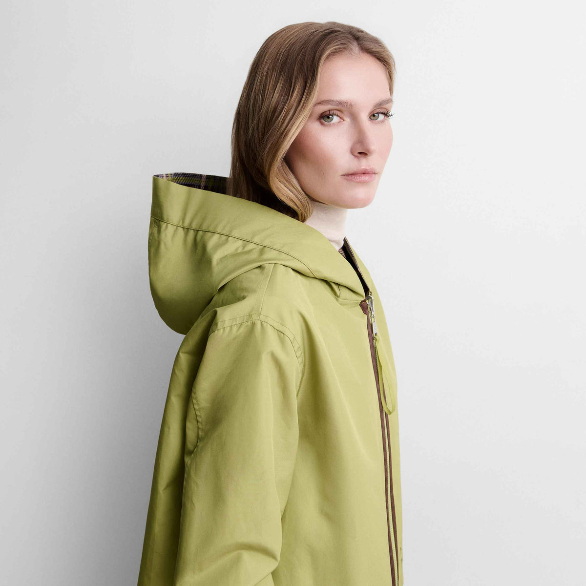 Parka cuadros reversible