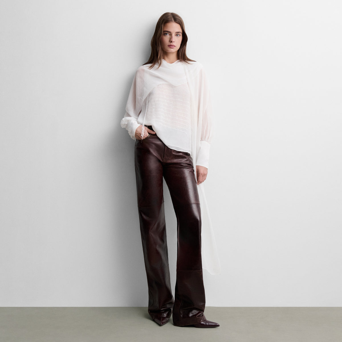 Embroidered handkerchief blouse