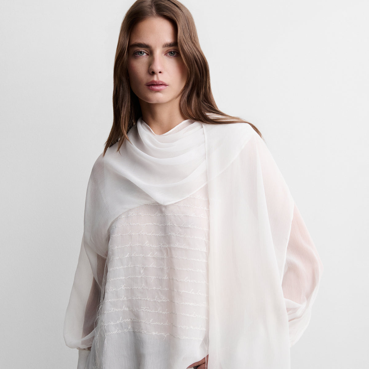 Embroidered handkerchief blouse