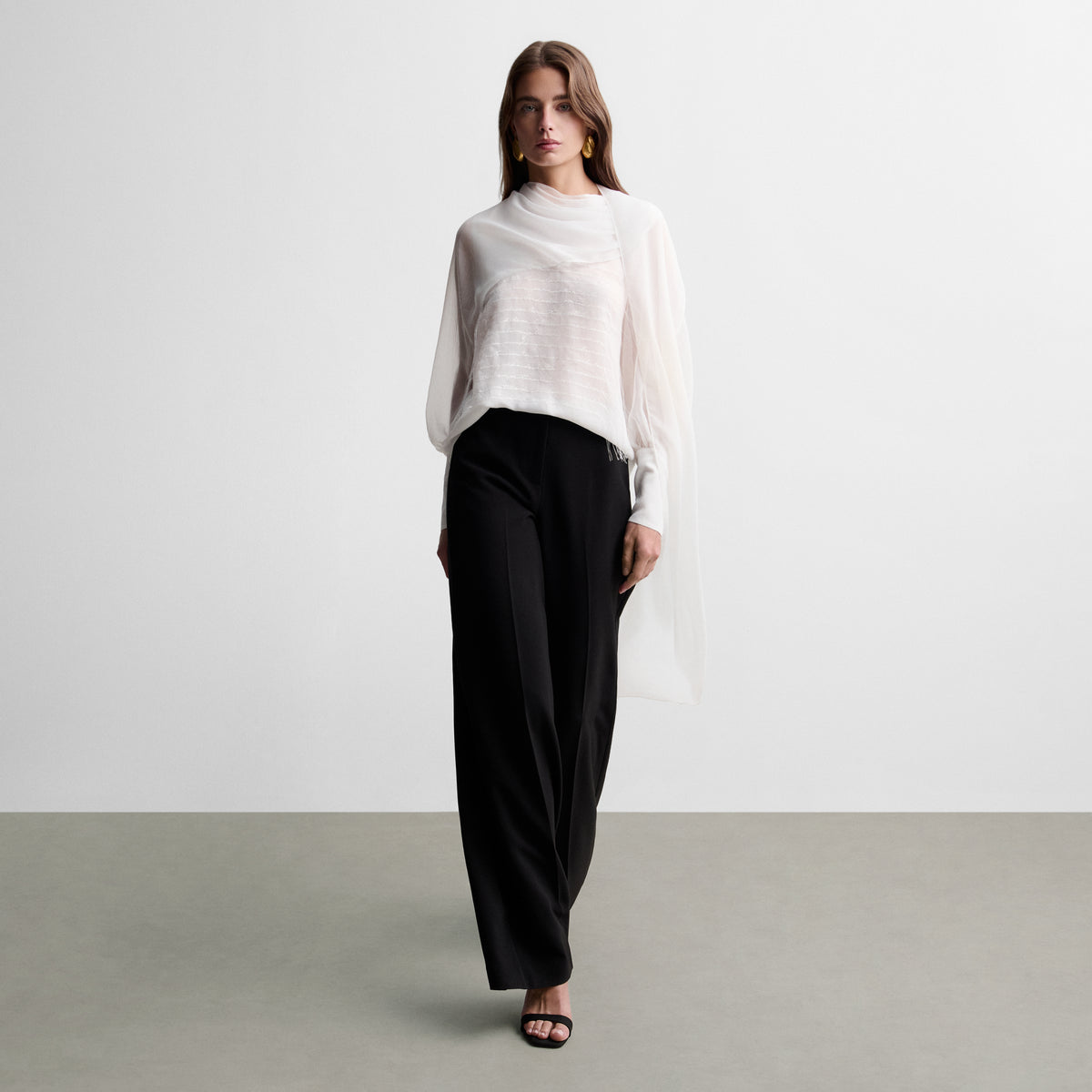 Embroidered handkerchief blouse