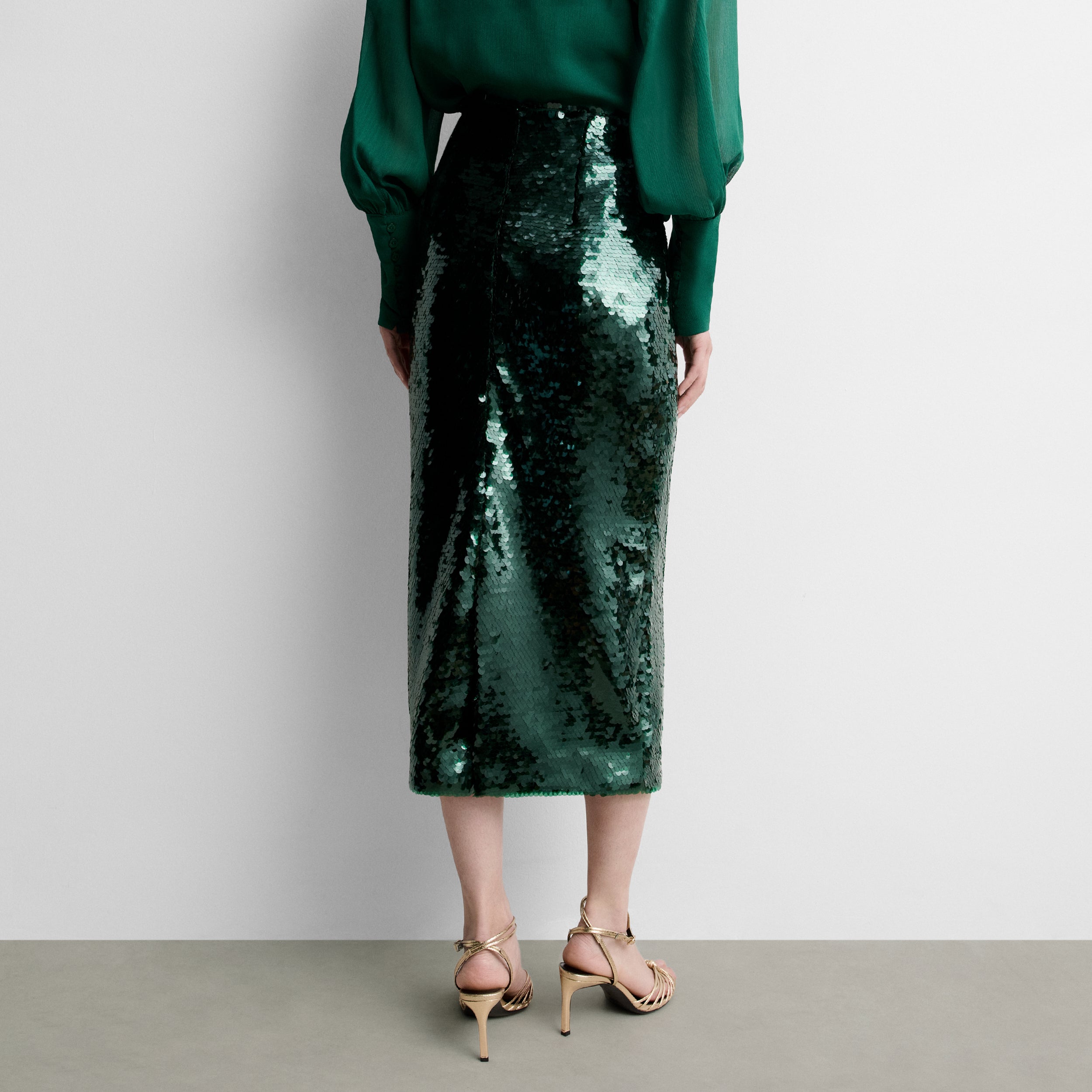 Sequined pencil skirt