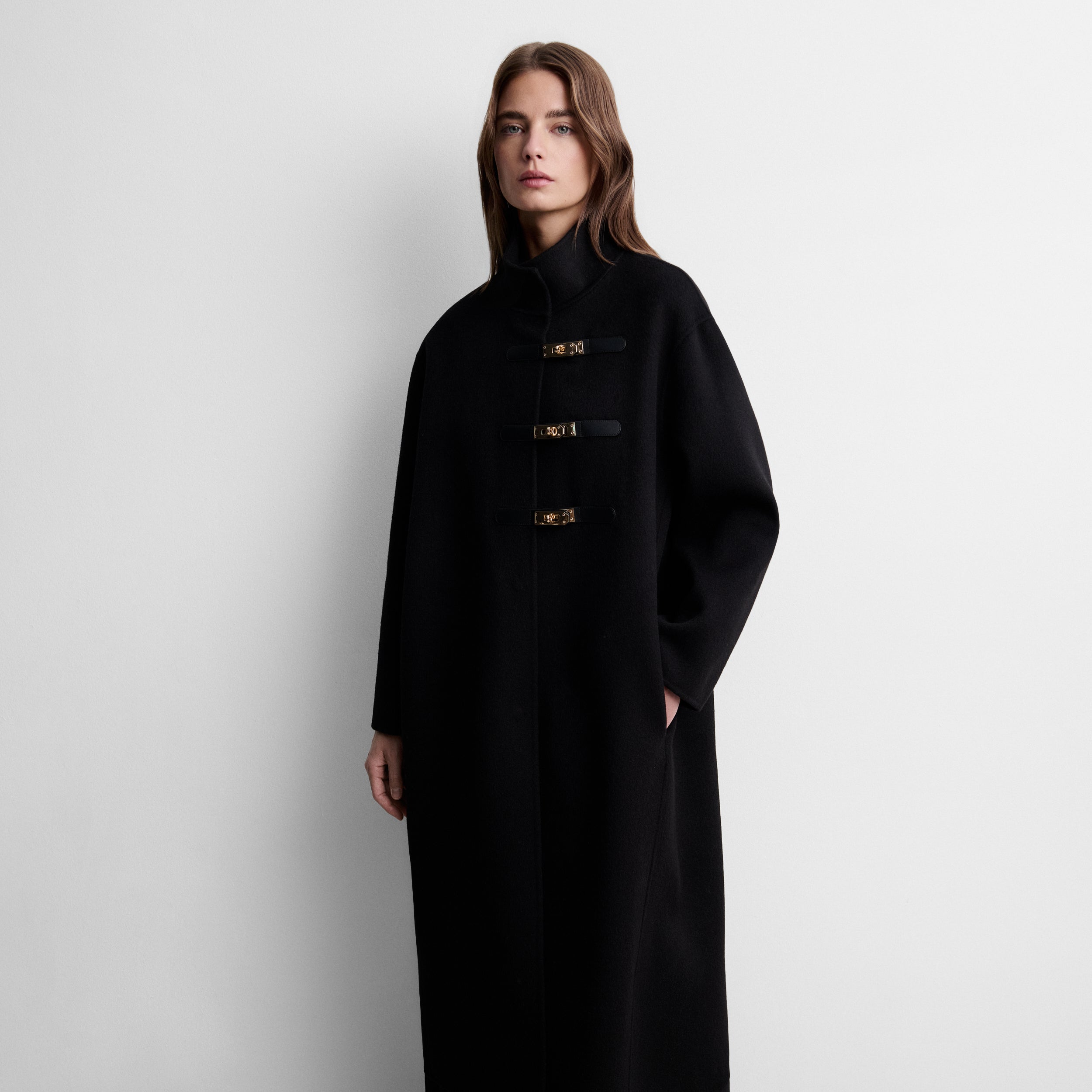 Double-faced wool coat