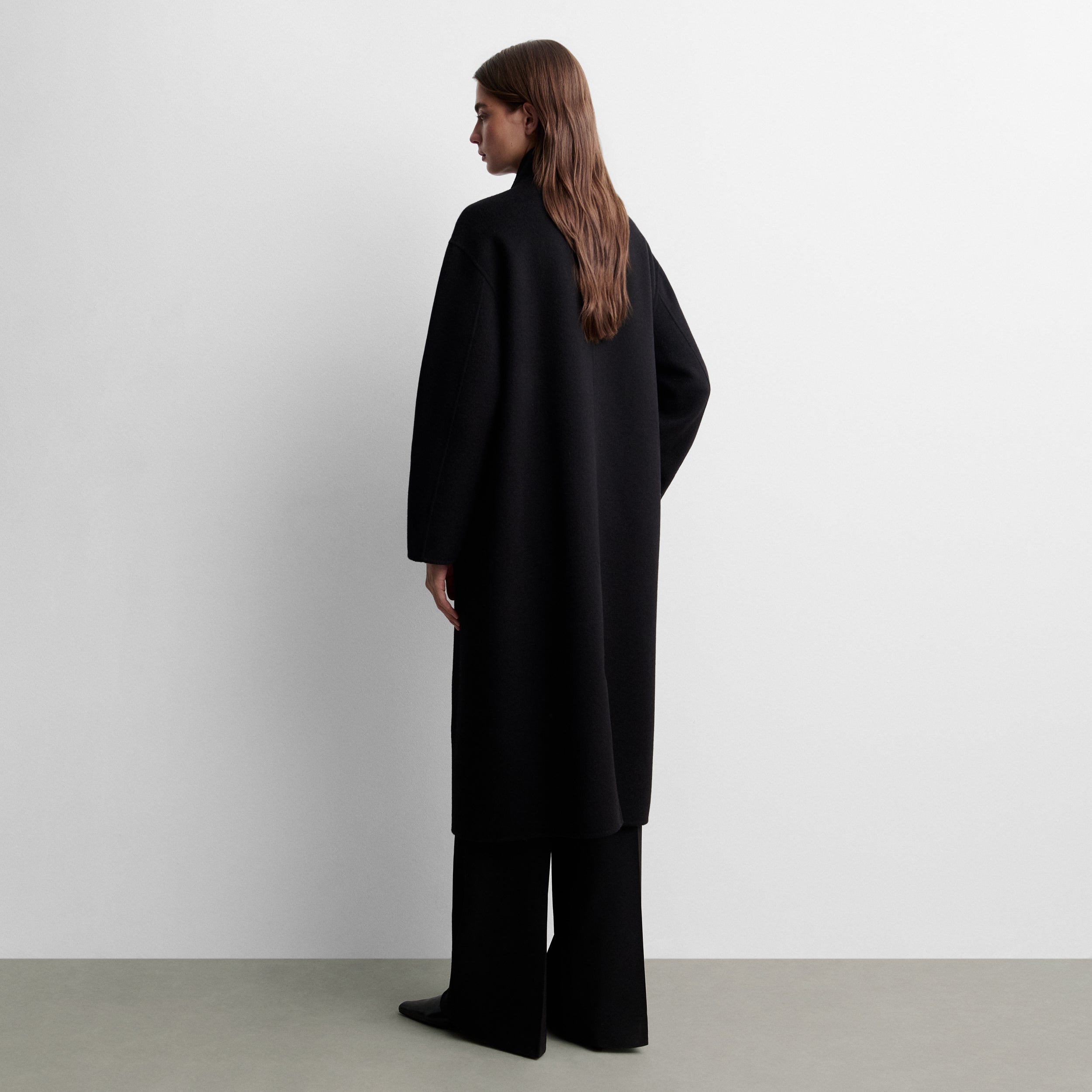 Double-faced wool coat
