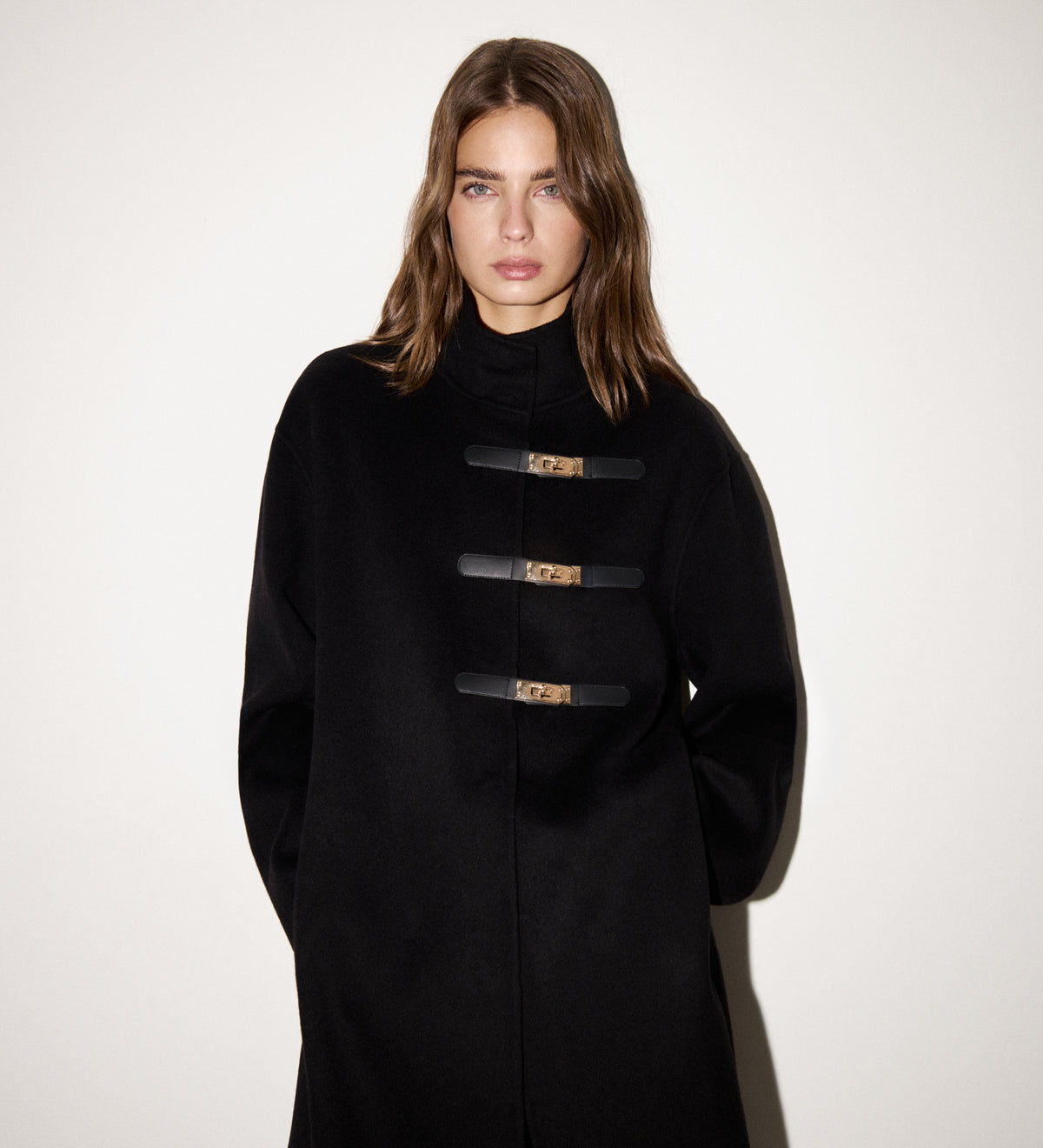 Double-faced wool coat