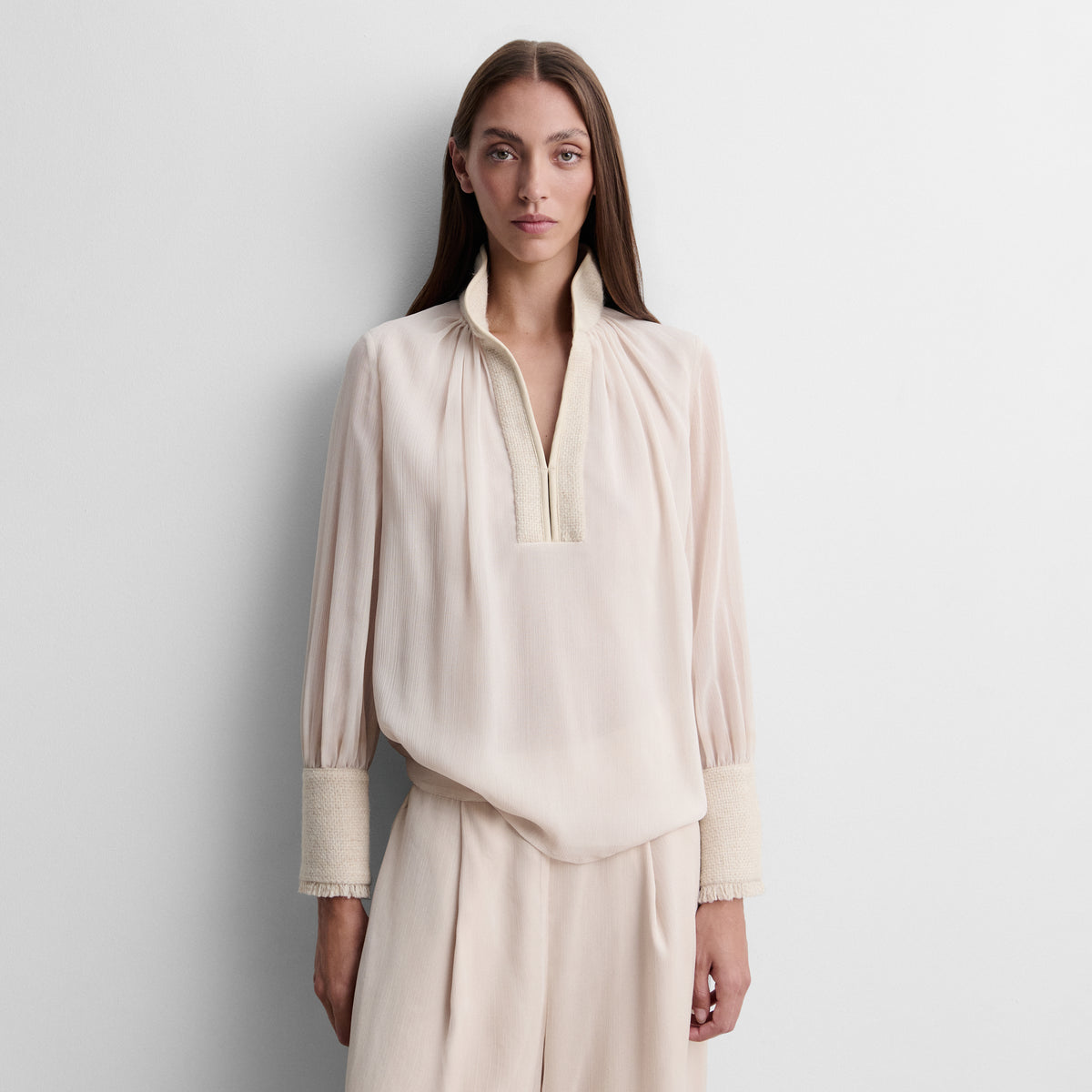 Blusa gasa bimateria