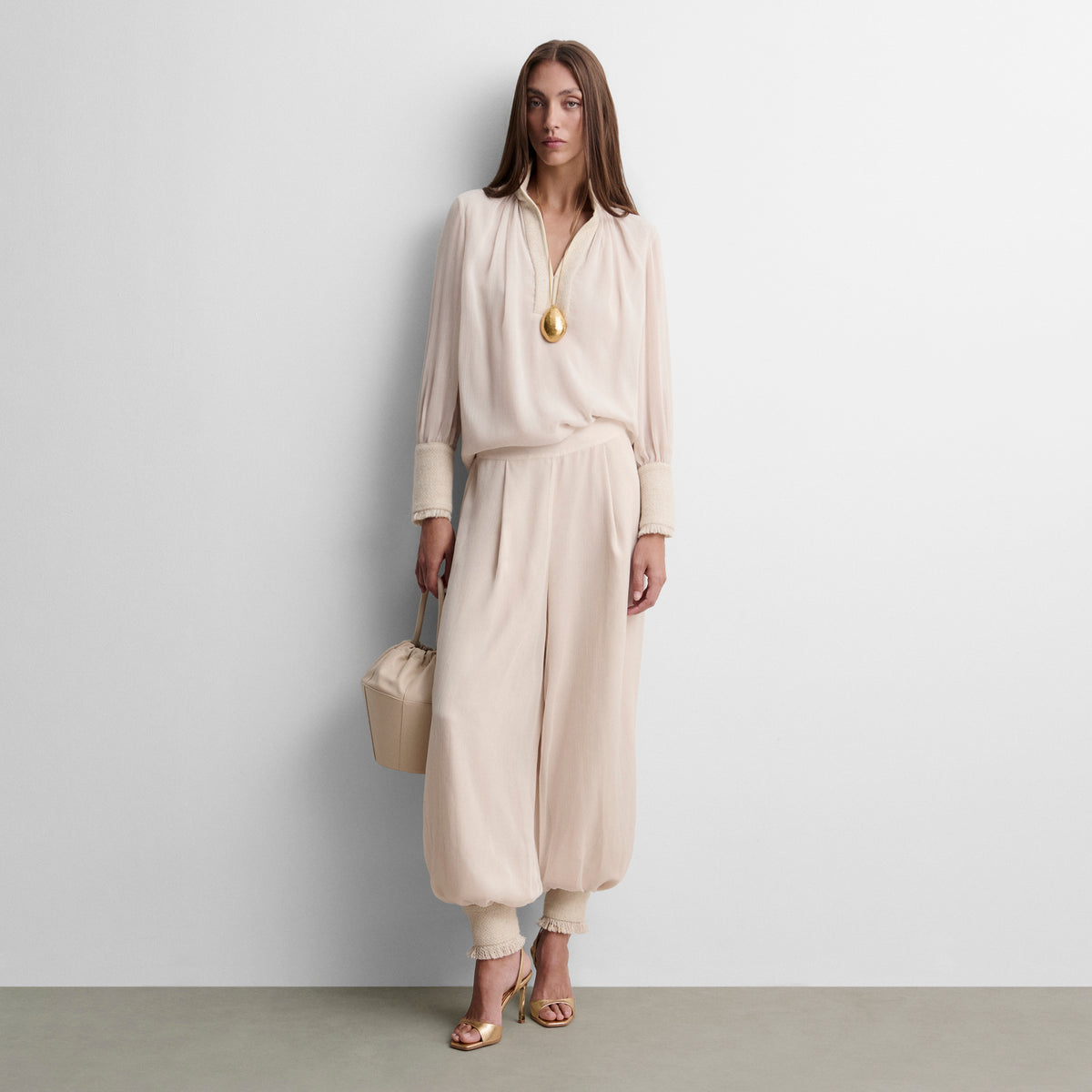 Cuffed harem trousers