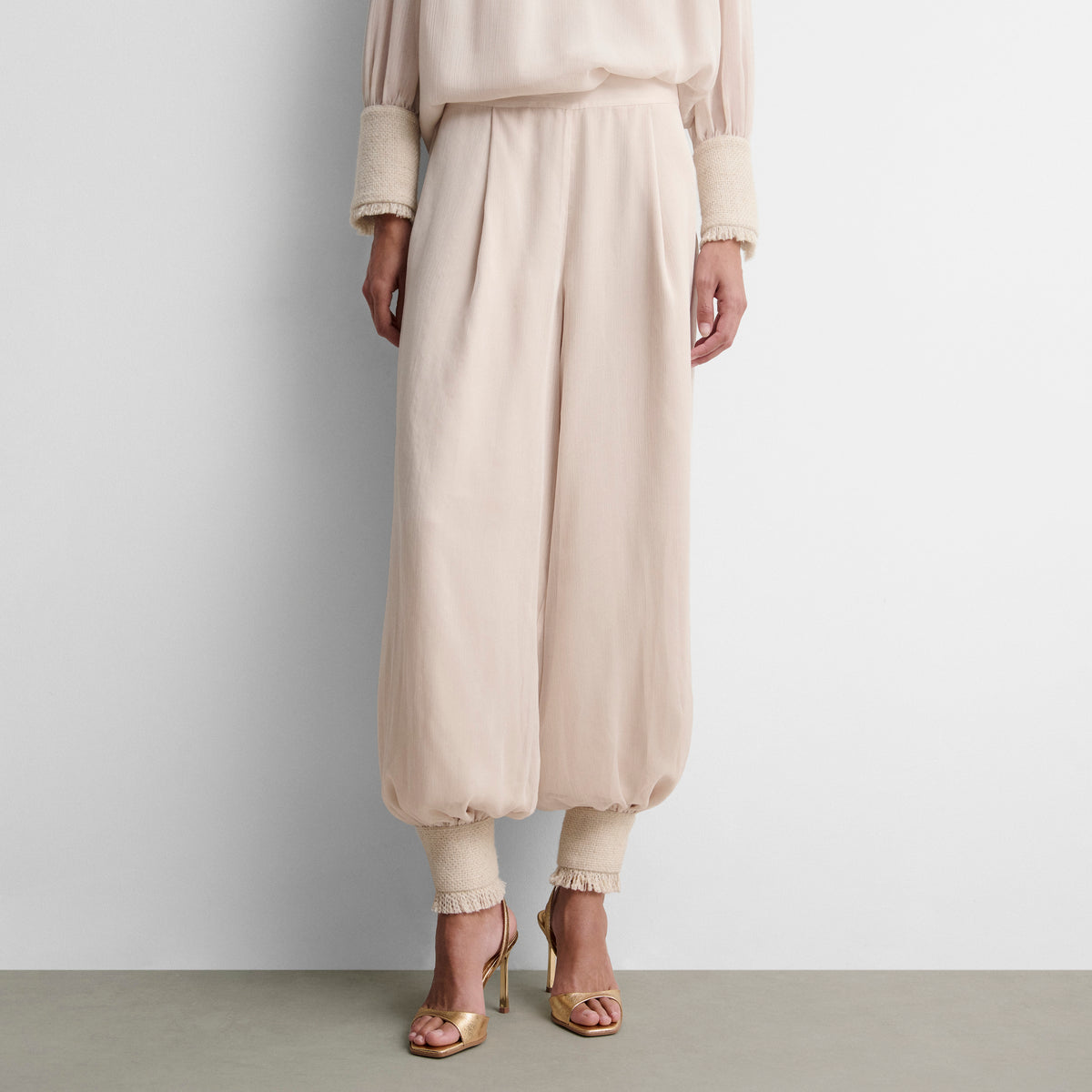 Cuffed harem trousers