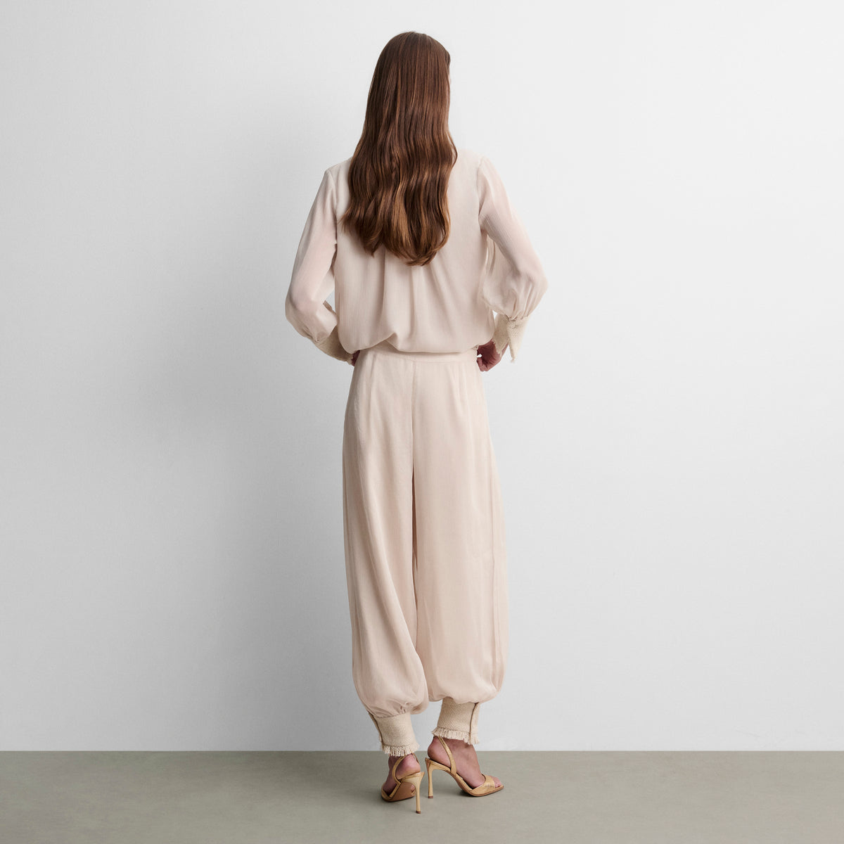 Cuffed harem trousers