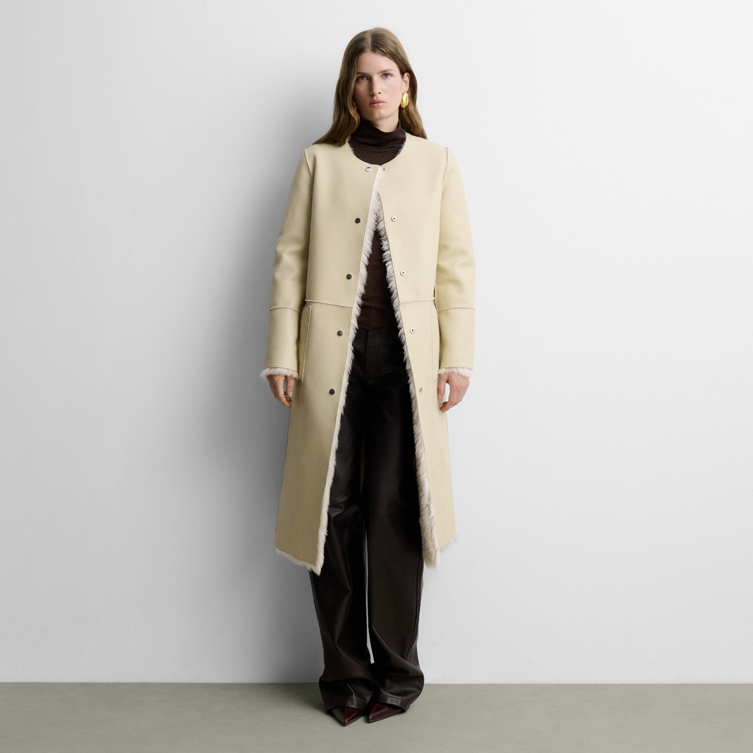 Manteau long réversible