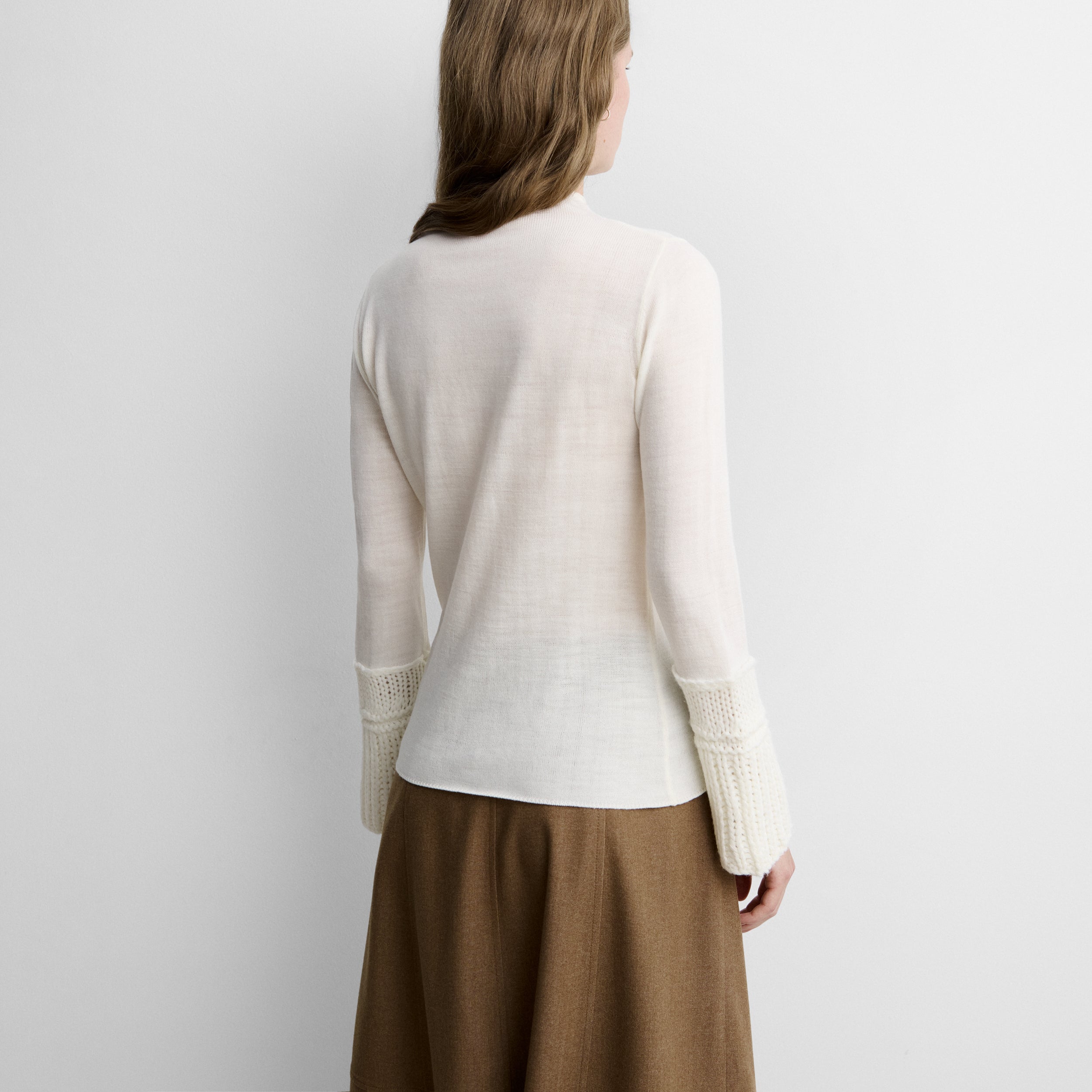 Pull en grosse maille à poignets